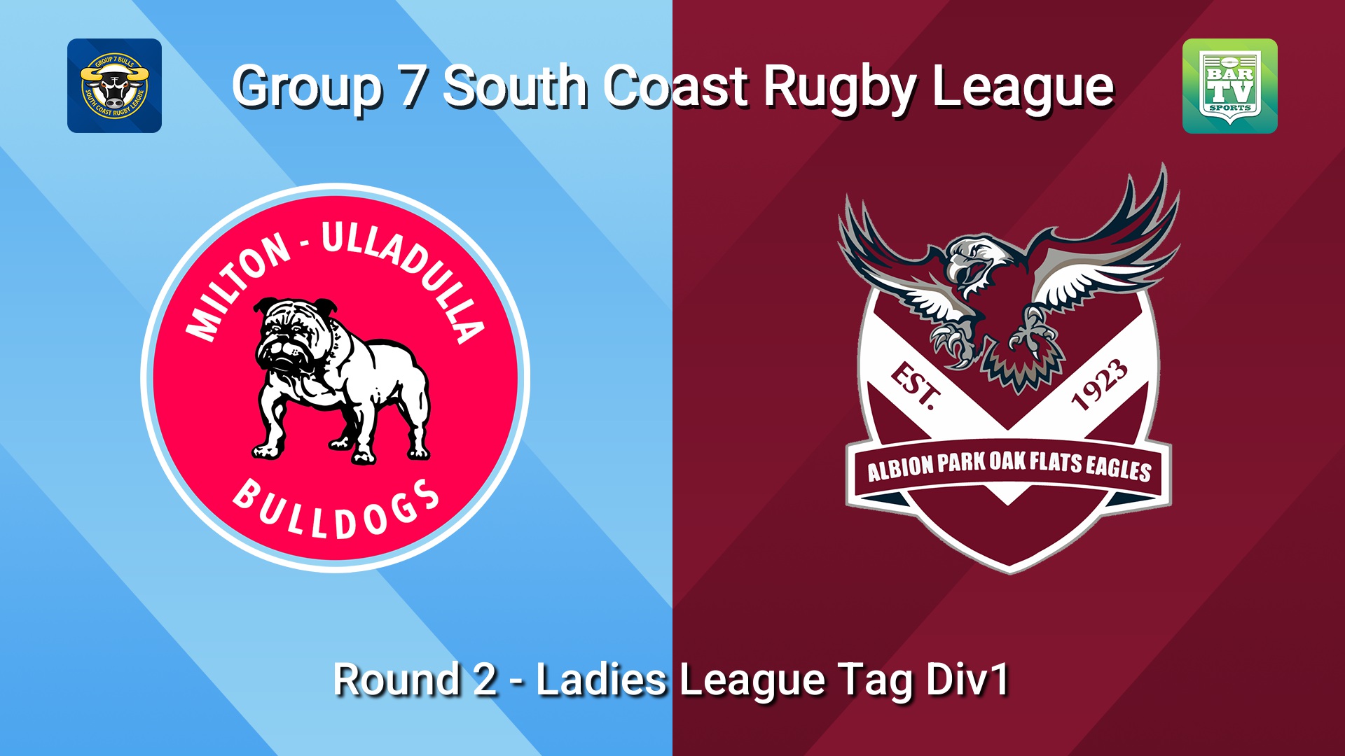 260425-video-South Coast Round 2 - Ladies League Tag Div1 - Milton-Ulladulla Bulldogs v Albion Park Oak Flats Minigame Slate Image