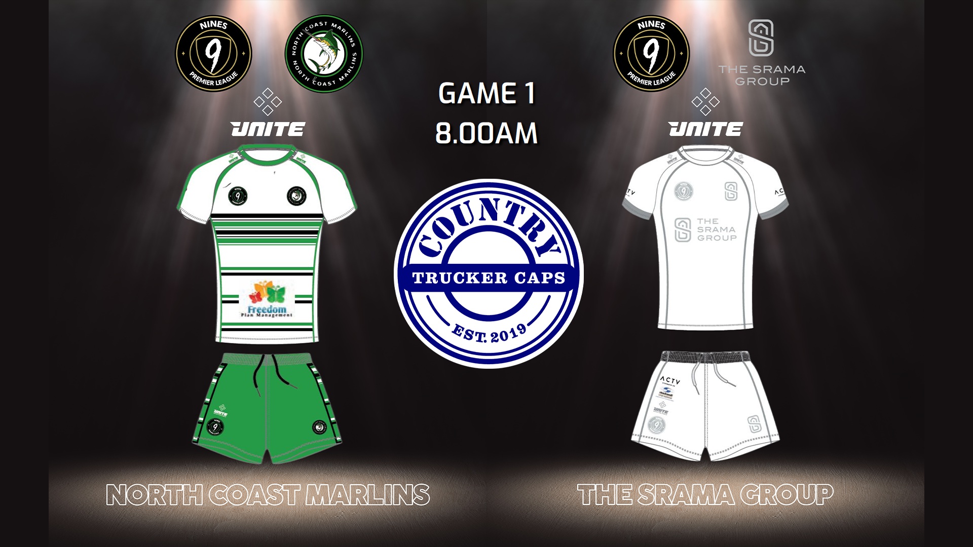 240126-Nines Premier League Game 1 - BYS Pool - North Coast Marlins v The Srama Group Slate Image