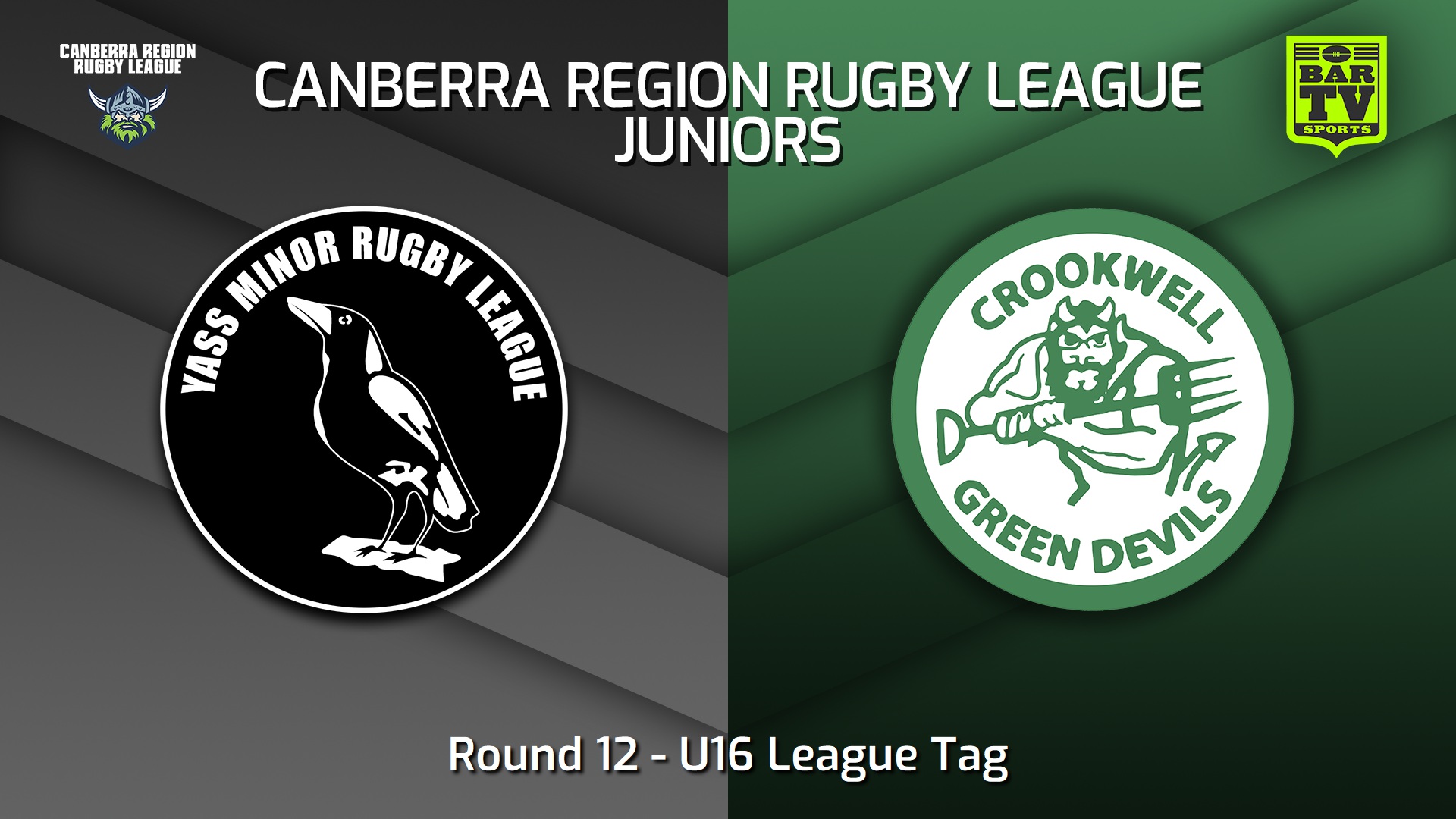 250801-video-Canberra Region Rugby League Juniors Round 12 - U16 League Tag - Yass Magpies Juniors v Crookwell Green Devils Juniors Slate Image