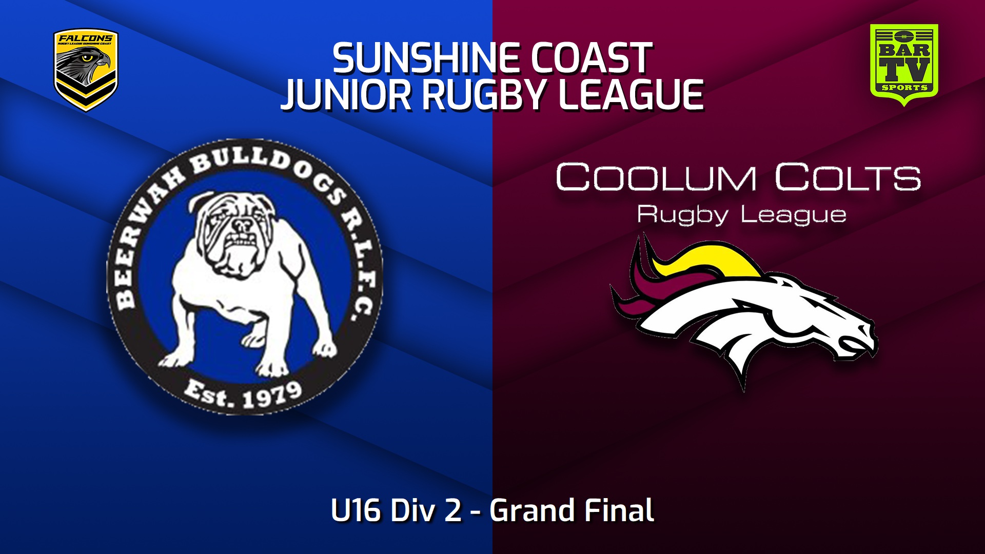 230902-Sunshine Coast Junior Rugby League Grand Final - U16 Div 2 - Beerwah Bulldogs JRL v Coolum Colts JRL Slate Image