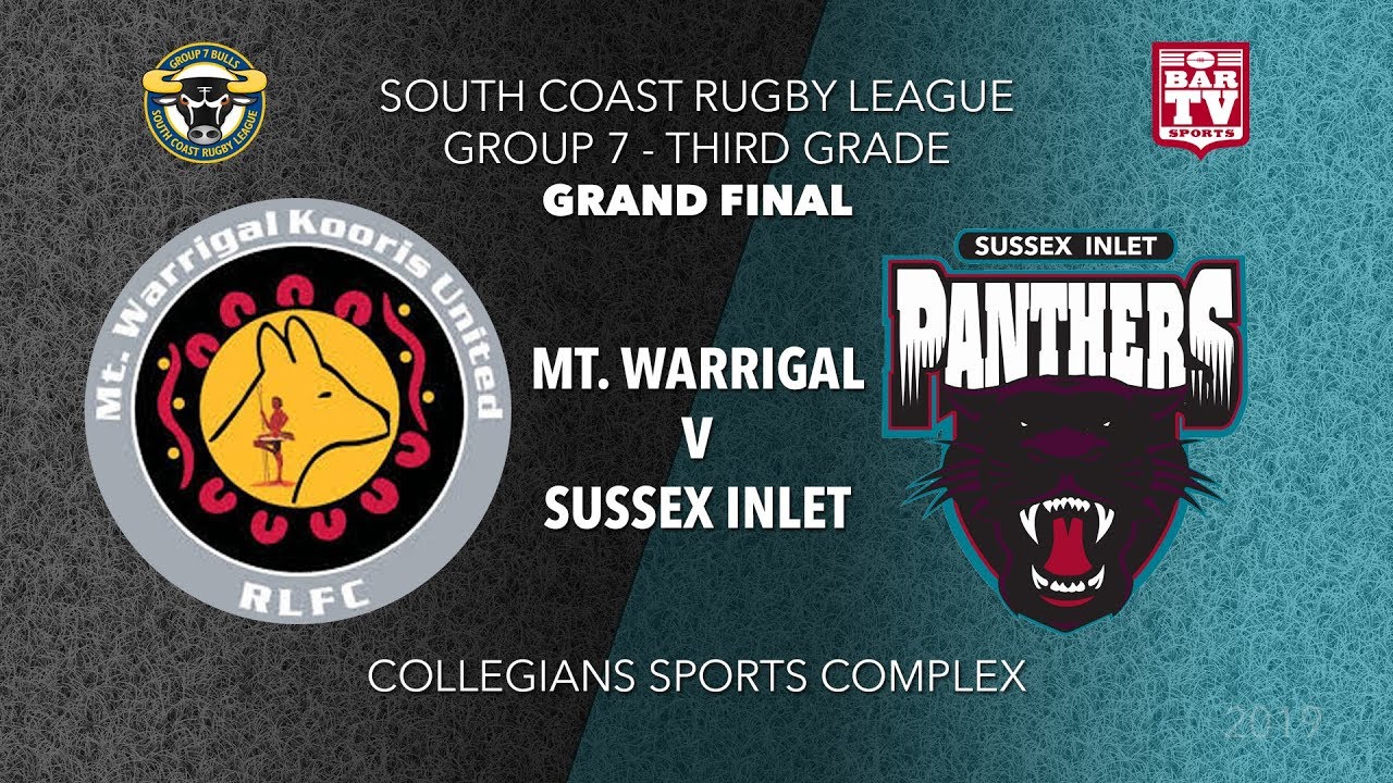 Group 7 South Coast Rugby League Grand Final - 3rd Grade - Mt Warrigal Kooris v Sussex Inlet Panthers Slate Image