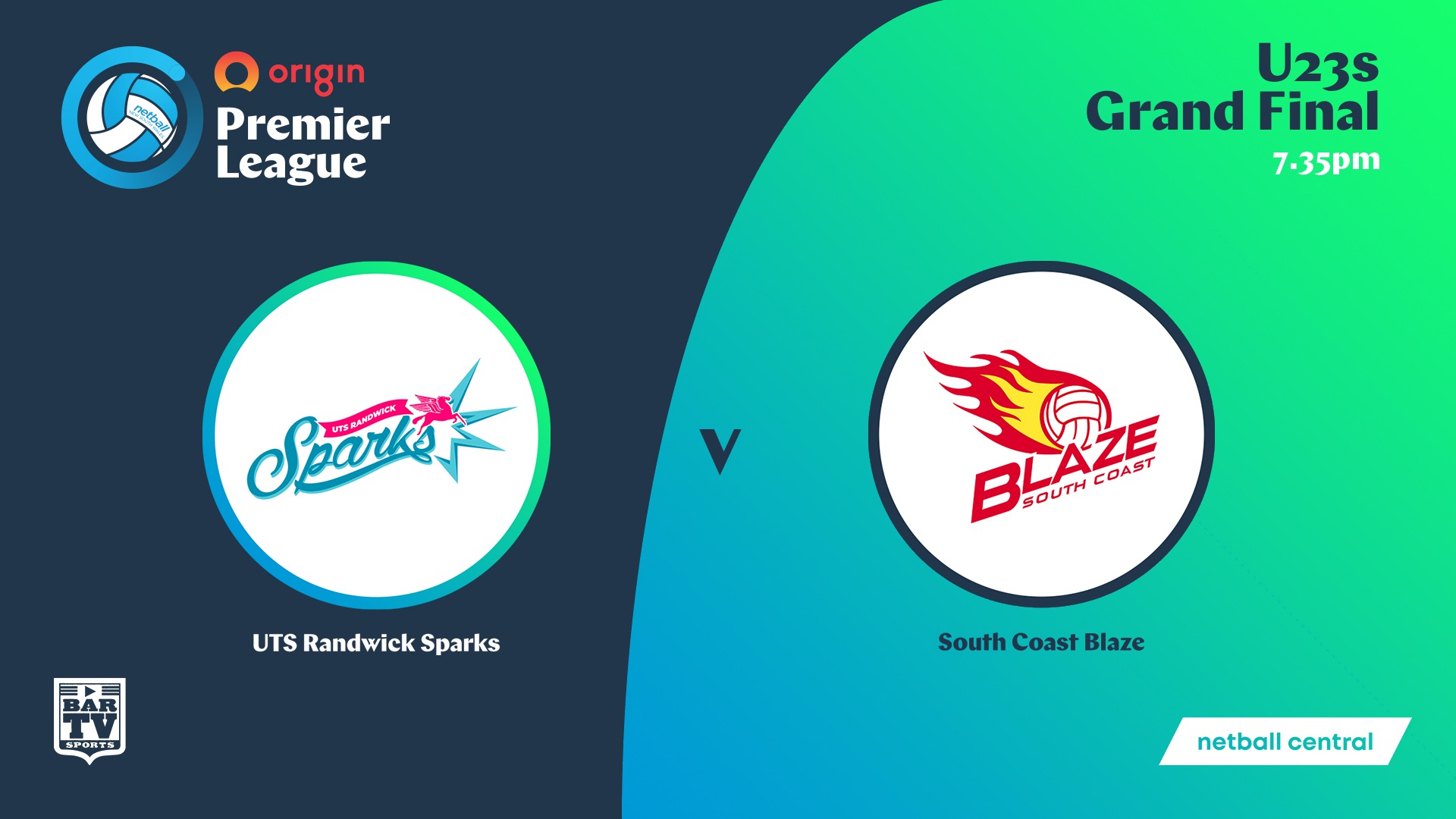 NSW Prem League Grand Final - U23s - UTS Randwick Sparks v South Coast Blaze Slate Image