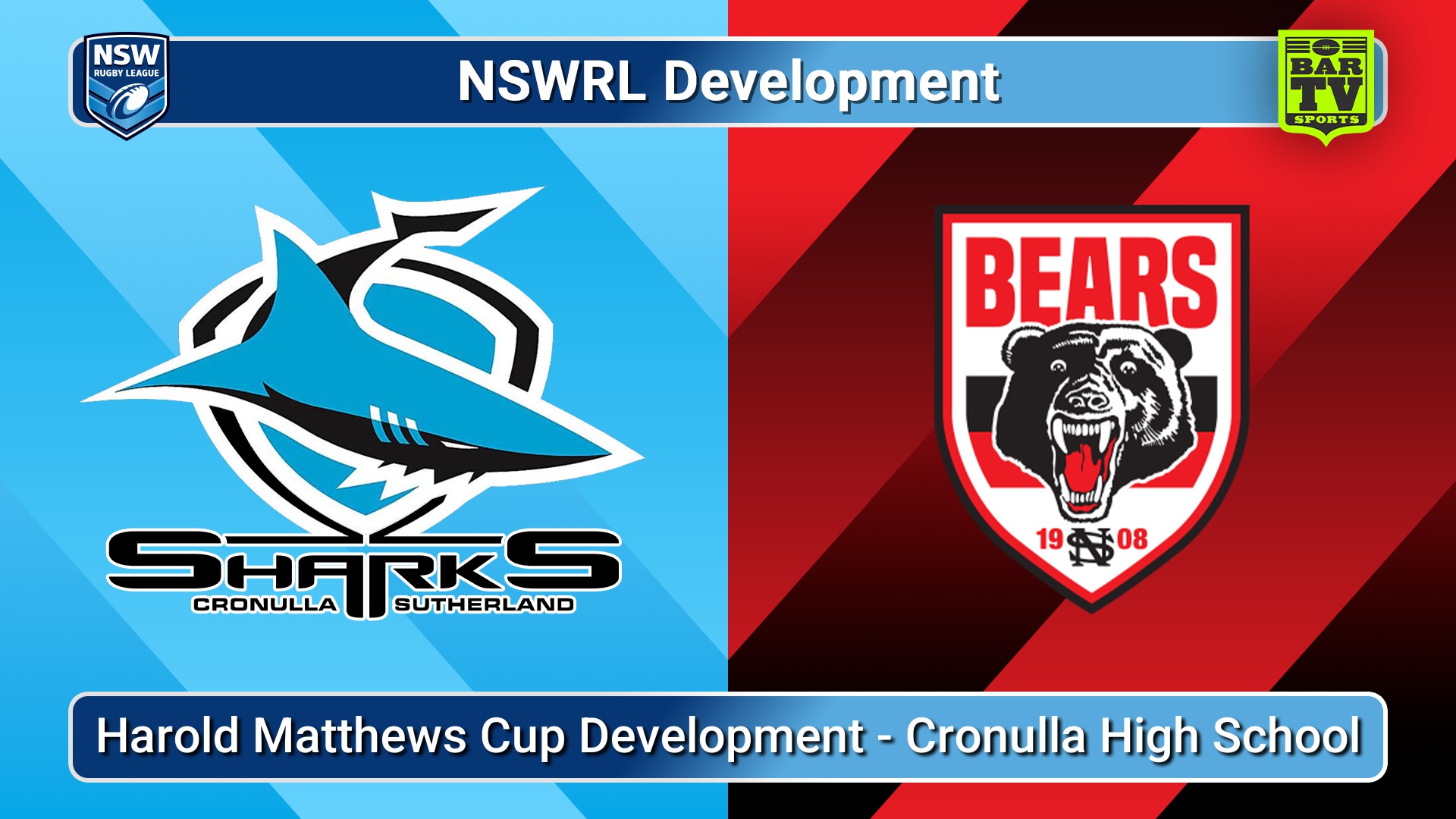 260328-video-NSWRL Development Development Match - Harold Matthews Cup Development - Cronulla-Sutherland Sharks v North Sydney Bears Slate Image