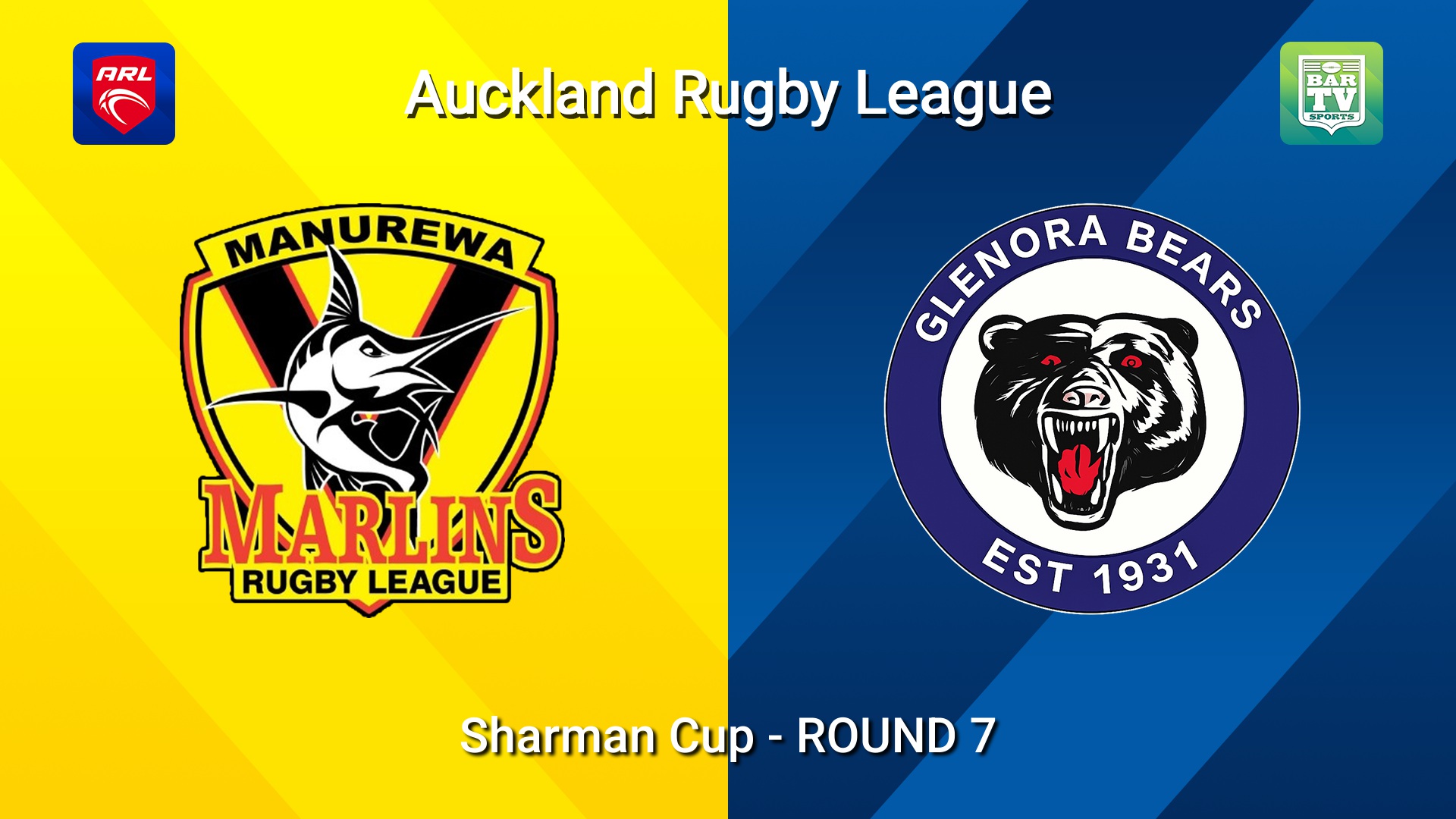 260606-video-Auckland RL ROUND 7 - Sharman Cup - Manurewa Marlins v Glenora Bears RLFC (Est. 1931) Slate Image
