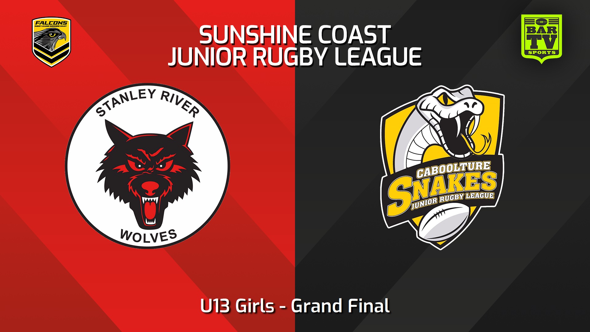 240907-video-Sunshine Coast Junior Rugby League Grand Final - U13 Girls - Stanley River Wolves JRL v Caboolture Snakes JRL Slate Image