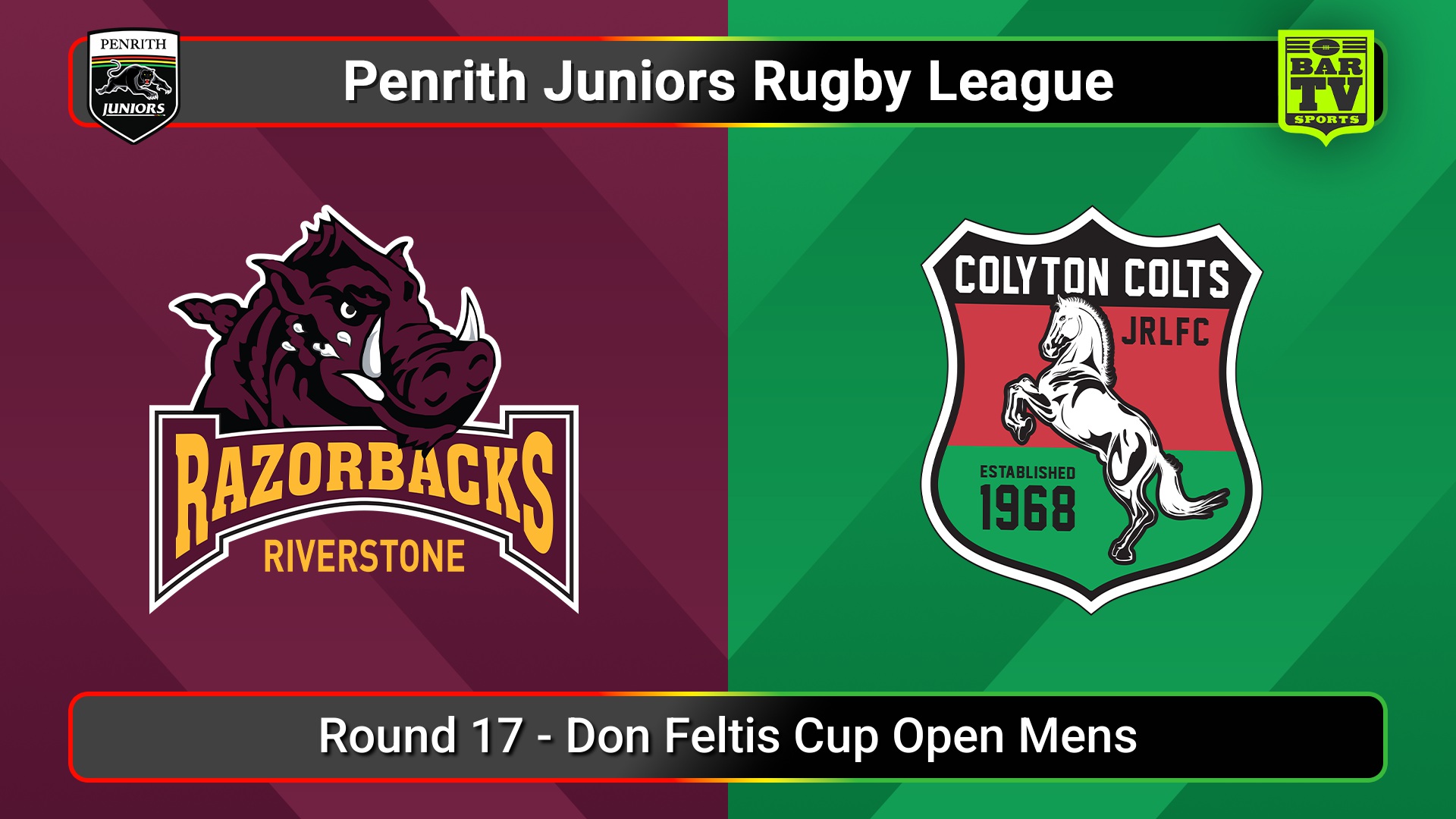 250810-video-Penrith & District Junior Rugby League Round 17 - Don Feltis Cup Open Mens - Riverstone v Colyton Slate Image
