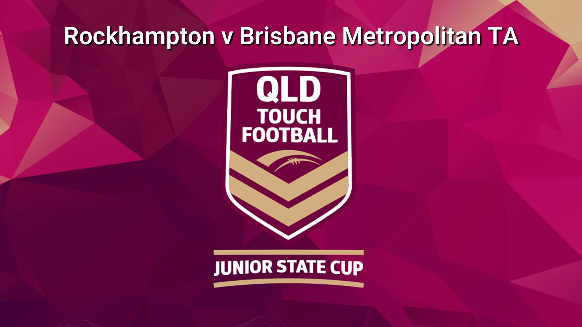 260710-video-QLD Junior State Cup Round 5 - U18 Boys - Rockhampton Redbacks v Brisbane Metropolitan TA Slate Image