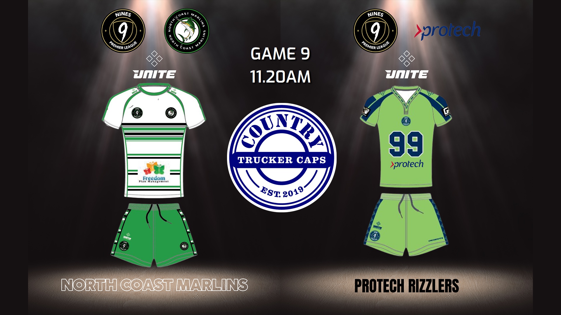 240126-Nines Premier League Game 9 - BYS Pool - North Coast Marlins v Protech Force Slate Image