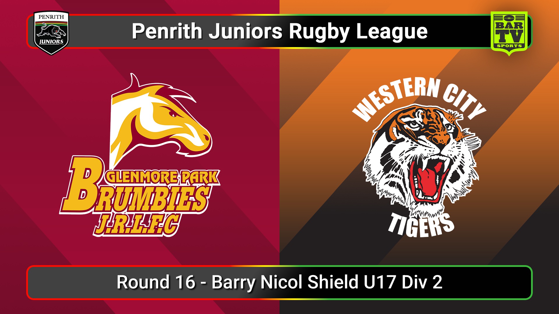 250809-video-Penrith & District Junior Rugby League Round 16 - U16 Div 2 - Glenmore Park v Western City Tigers Slate Image