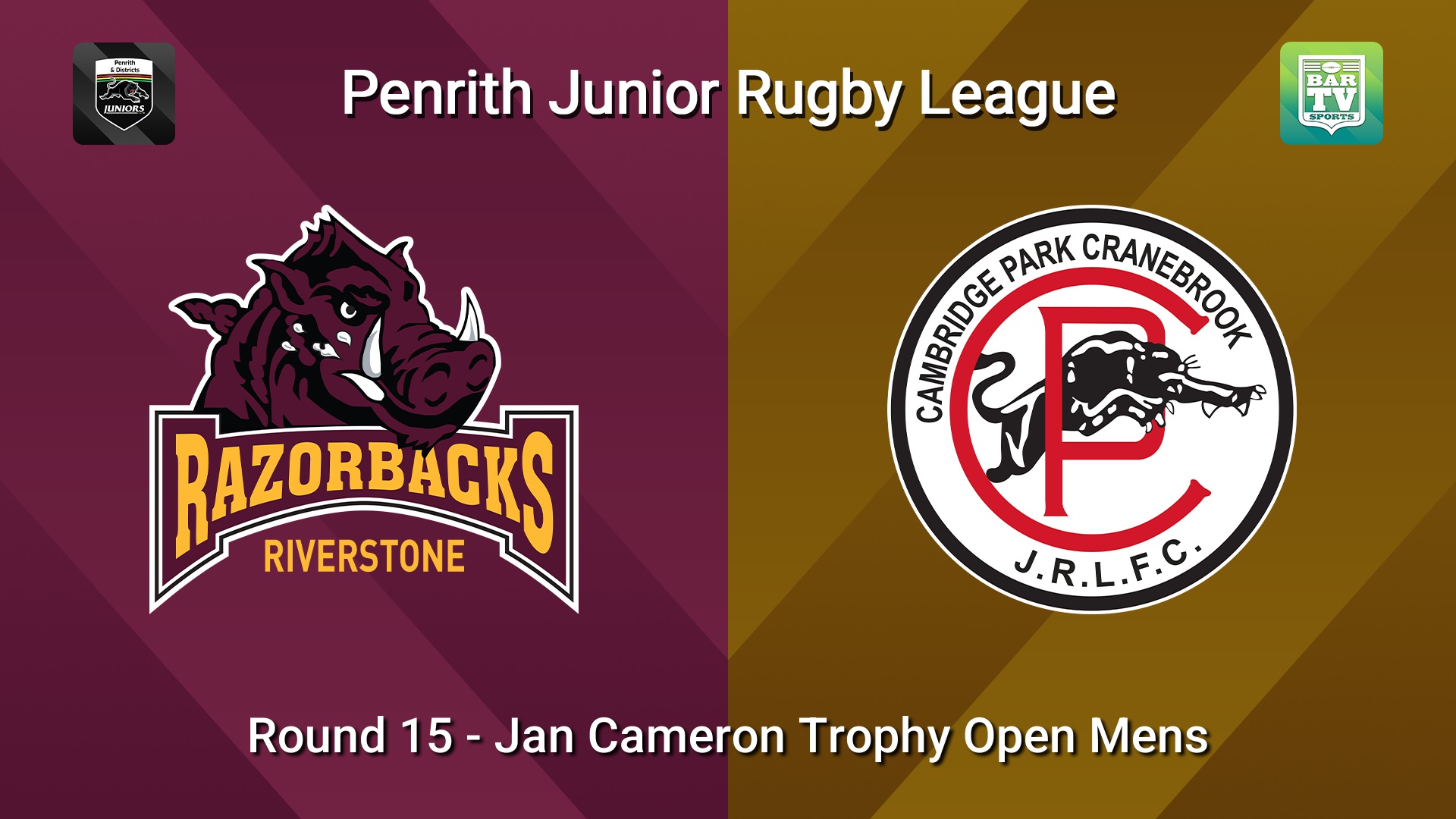 260816-video-Penrith & District Junior Rugby League Round 15 - Jan Cameron Trophy Open Mens - Riverstone v Cambridge Park Slate Image