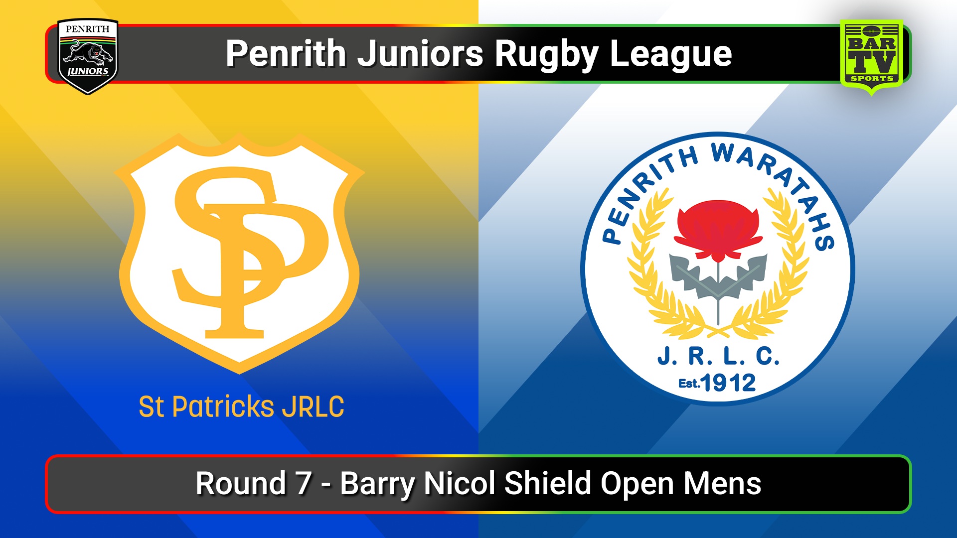250524-video-Penrith & District Junior Rugby League Round 7 - Barry Nicol Shield Open Mens - St Patricks v Penrith Waratahs Slate Image