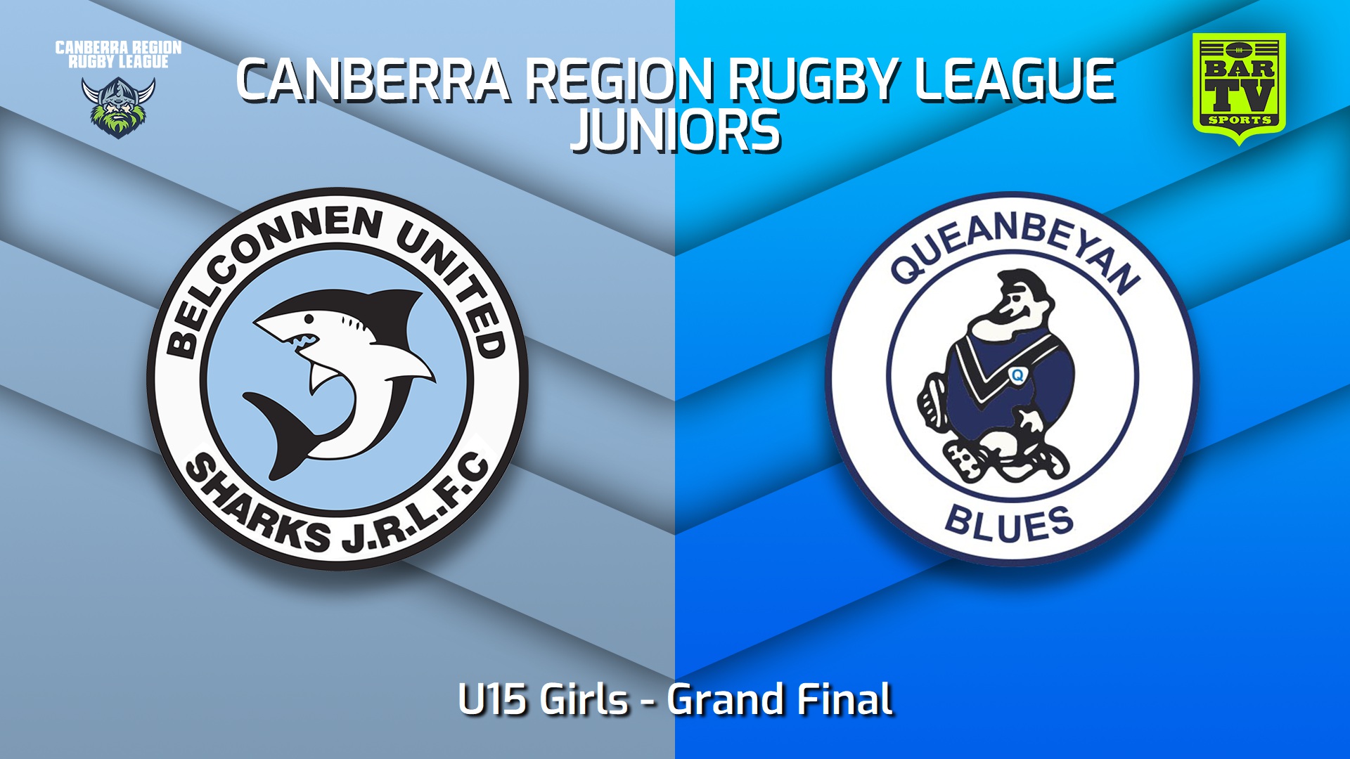 240914-video-Canberra Region Rugby League Juniors Grand Final - U15 Girls Div 2 - Belconnen United Sharks Juniors v Queanbeyan Blues Juniors Slate Image
