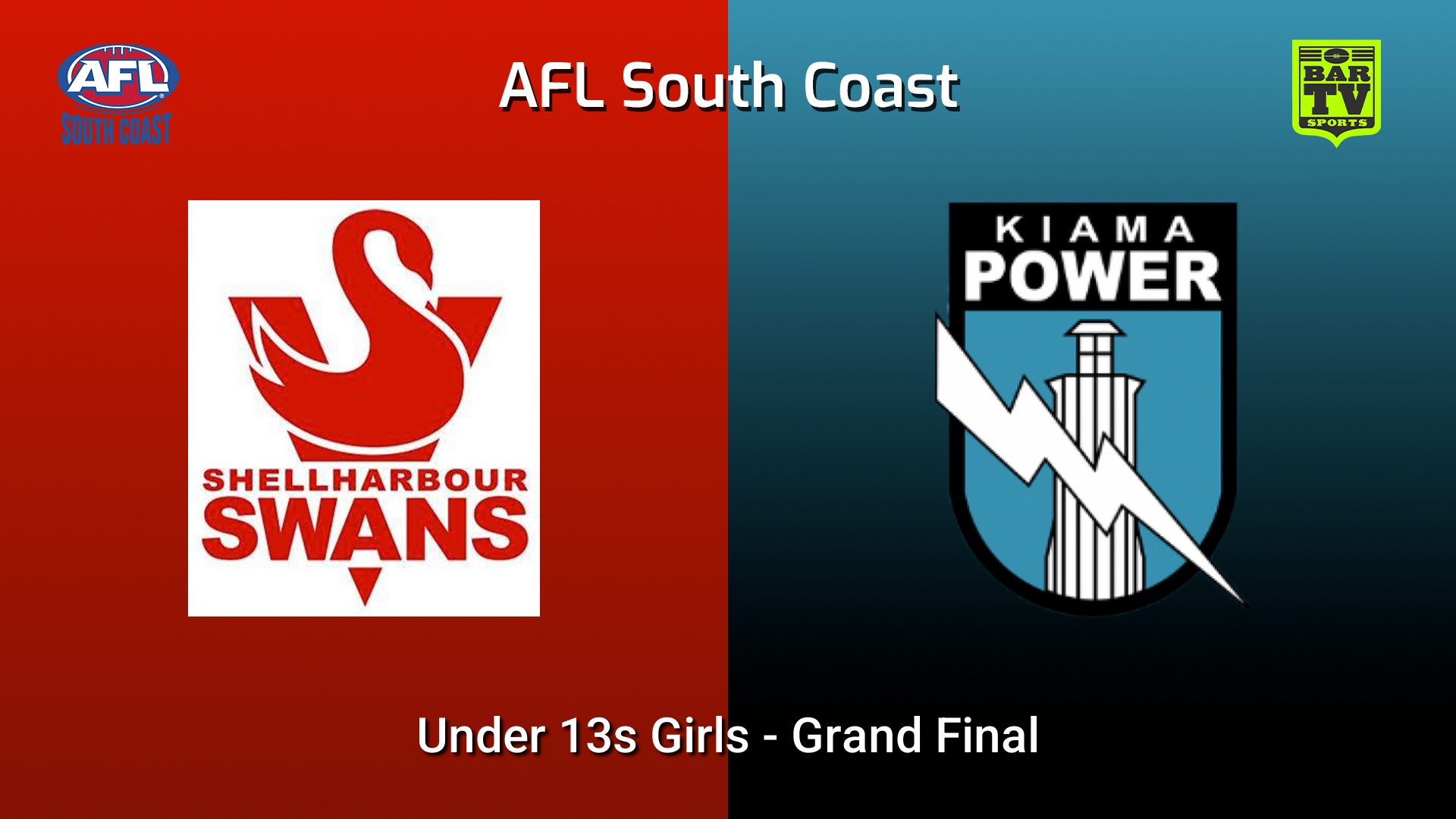 260830-video-AFL South Coast Juniors Grand Final - Under 13s Girls - Shellharbour Swans  v Kiama Power  Slate Image