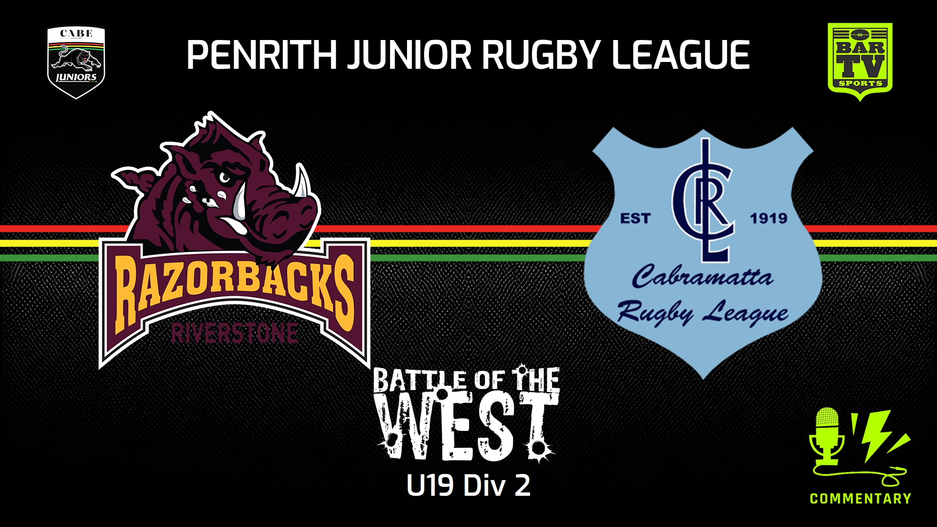 240915-video-Penrith & District Junior Rugby League Battle Of The West - U19 Div 2 - Riverstone Razorbacks v Cabramatta Slate Image