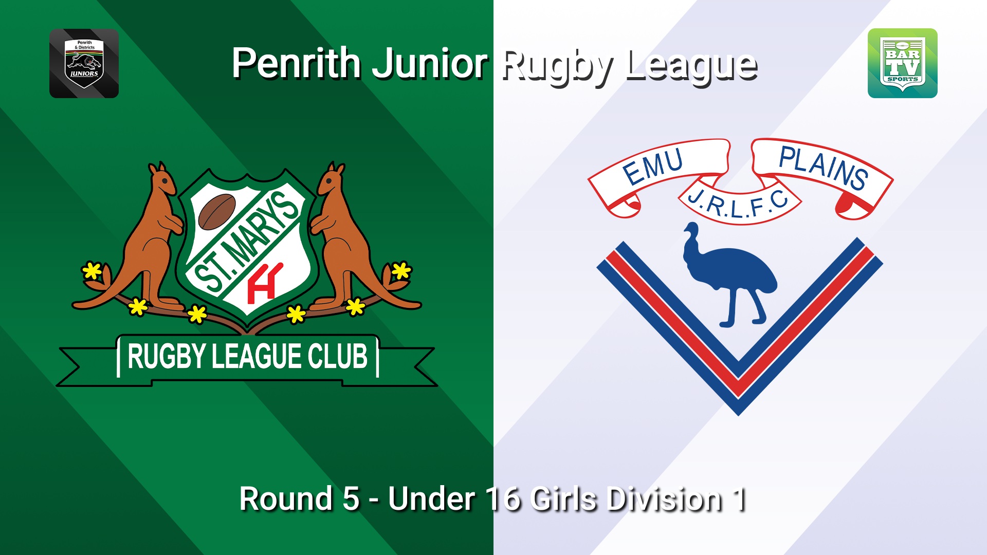 260523-video-Penrith & District Junior Rugby League Round 5 - Under 16 Girls Division 1 - St Marys v Emu Plains Slate Image