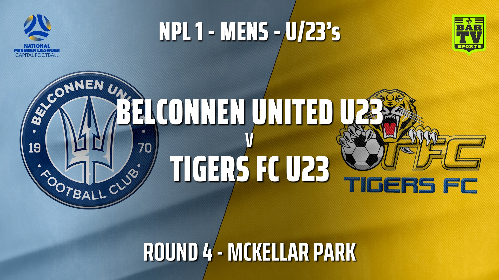 210501-NPL1 U23 Capital Round 4 - Belconnen United U23 v Tigers FC U23 Slate Image