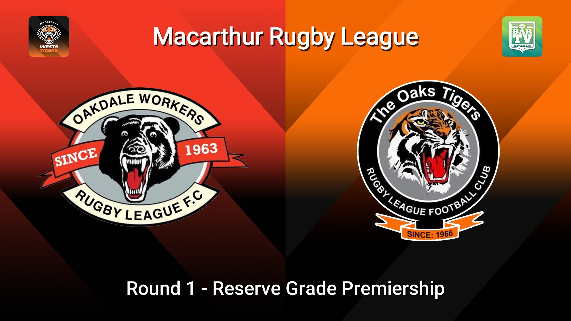 260411-video-Macarthur RL Round 1 - Reserve Grade Premiership - Oakdale Workers Bears v The Oaks Tigers Slate Image