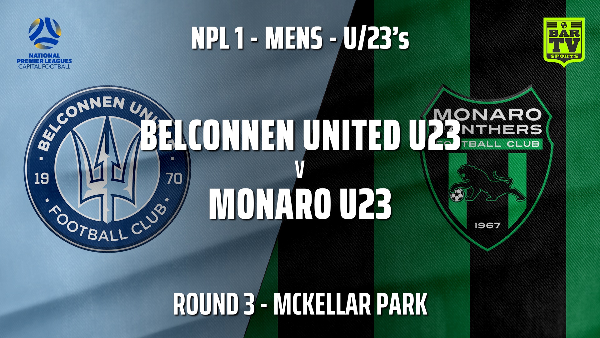 210422-NPL1 U23 Capital Round 3 - Belconnen United U23 v Monaro Panthers U23 Slate Image