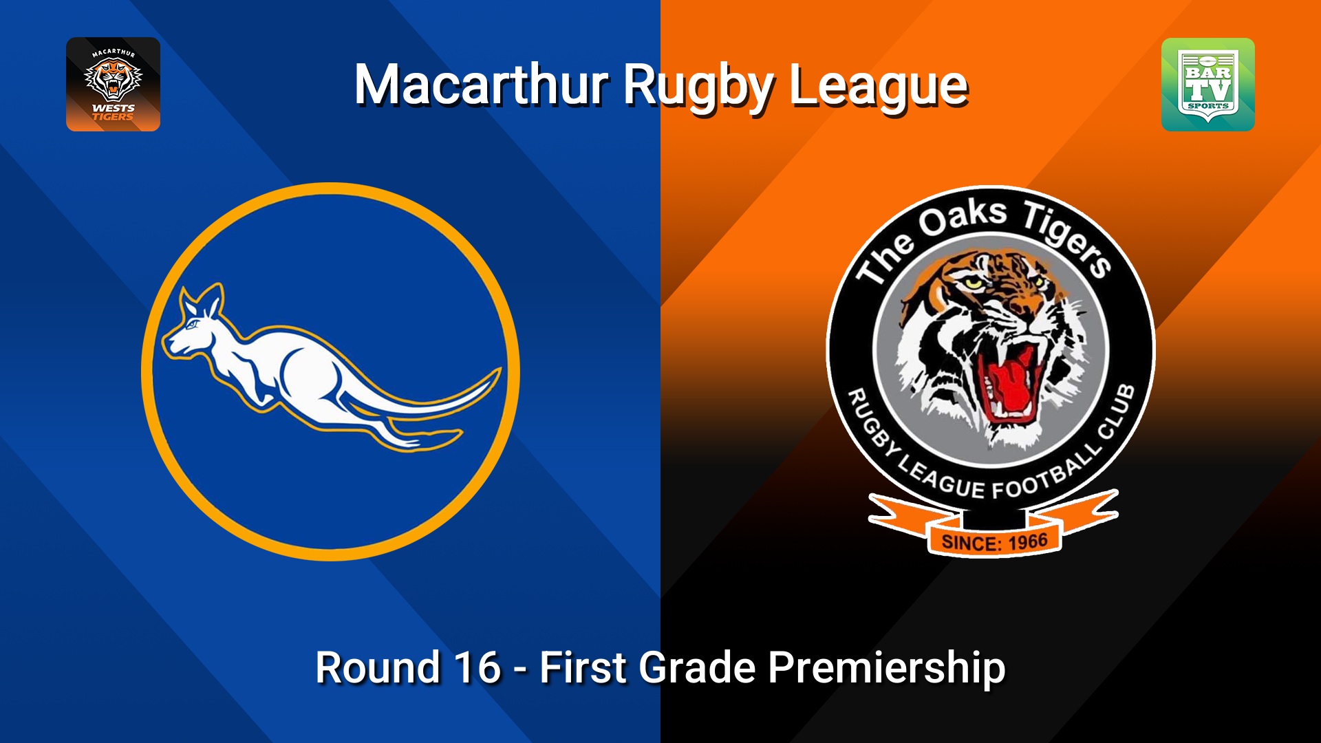 260823-video-Macarthur RL Round 16 - First Grade Premiership - Campbelltown City Kangaroos v The Oaks Tigers Slate Image