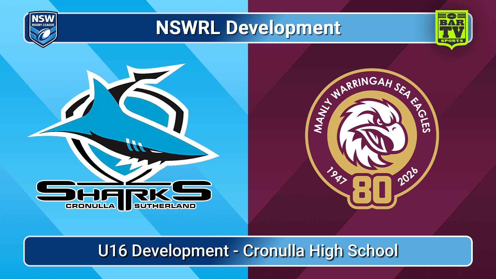 260307-video-NSWRL Development Trial Match - U16 Development - Cronulla-Sutherland Sharks v Manly Warringah Sea Eagles Slate Image