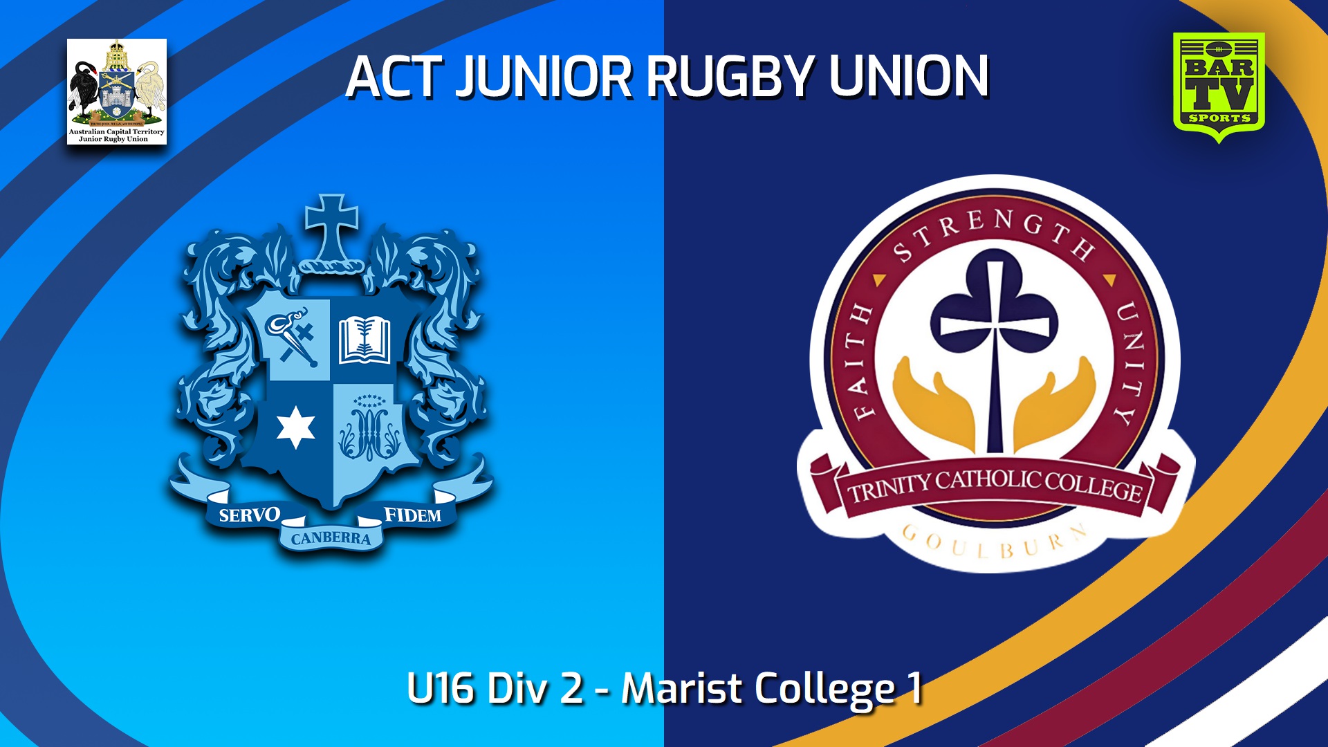 250816-video-ACT Junior Rugby Union Round 12 - U16 Div 2 - Marist College Canberra v Trinity College Slate Image
