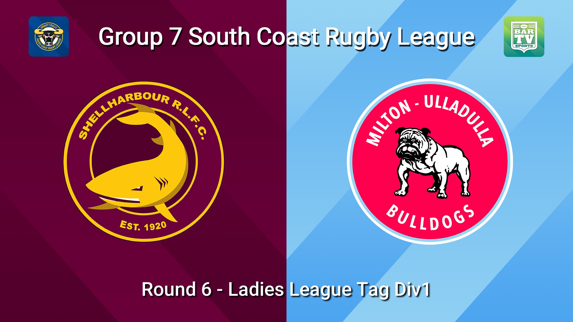 260523-video-South Coast Round 6 - Ladies League Tag Div1 - Shellharbour Sharks v Milton-Ulladulla Bulldogs Slate Image