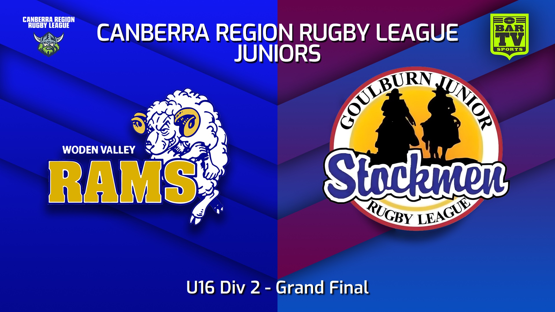 240912-video-Canberra Region Rugby League Juniors Grand Final - U16 Div 2 - Woden Valley Rams Juniors v Goulburn Junior Stockmen Slate Image