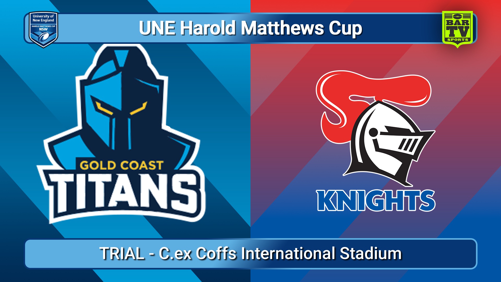 260117-video-UNE Harold Matthews Cup TRIAL - GOLD COAST TITANS v Newcastle Knights Slate Image