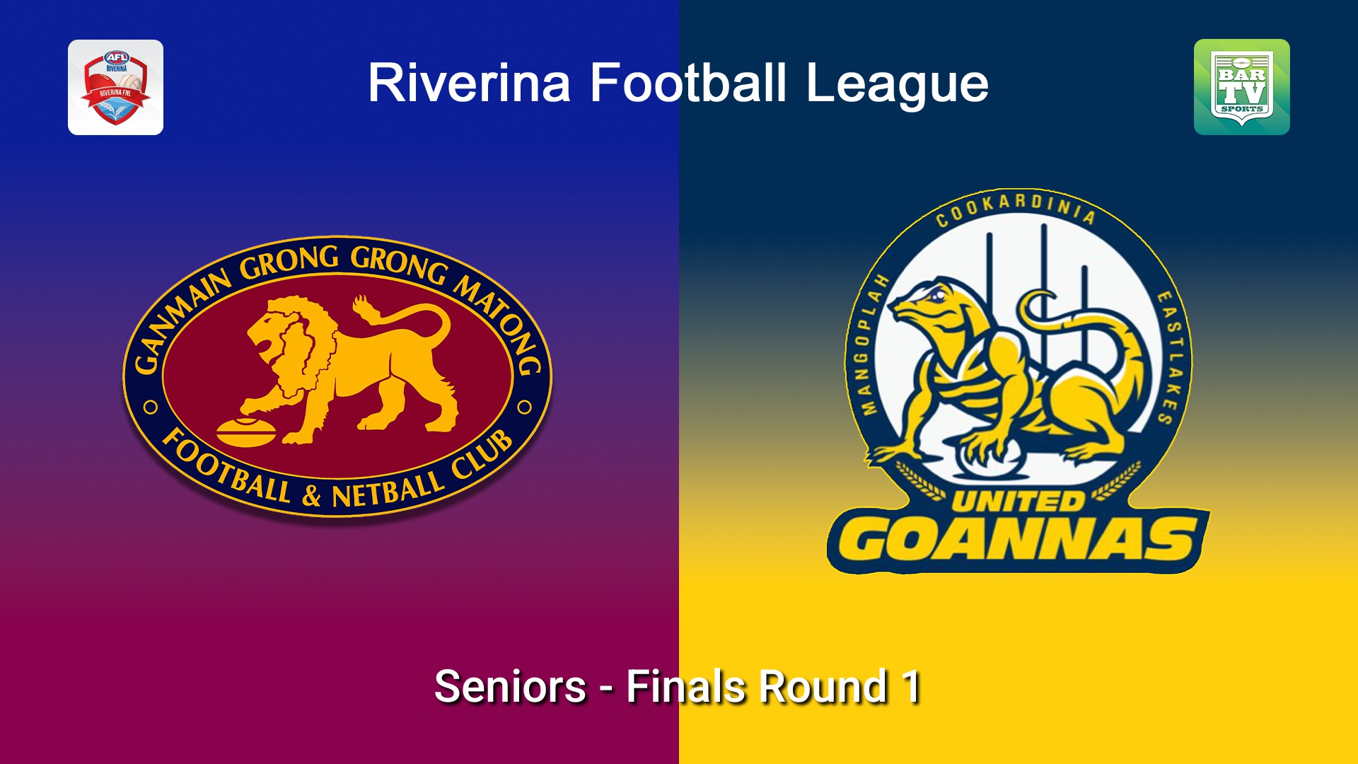 260822-video-Riverina Football League Finals Round 1 - Seniors - GGGM Lions v MCUE Goannas Slate Image