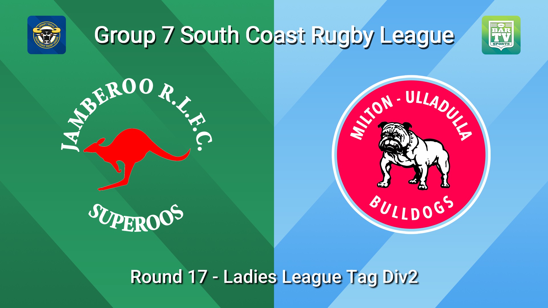 260829-video-South Coast Round 17 - Ladies League Tag Div2 - Jamberoo Superoos v Milton-Ulladulla Bulldogs Slate Image