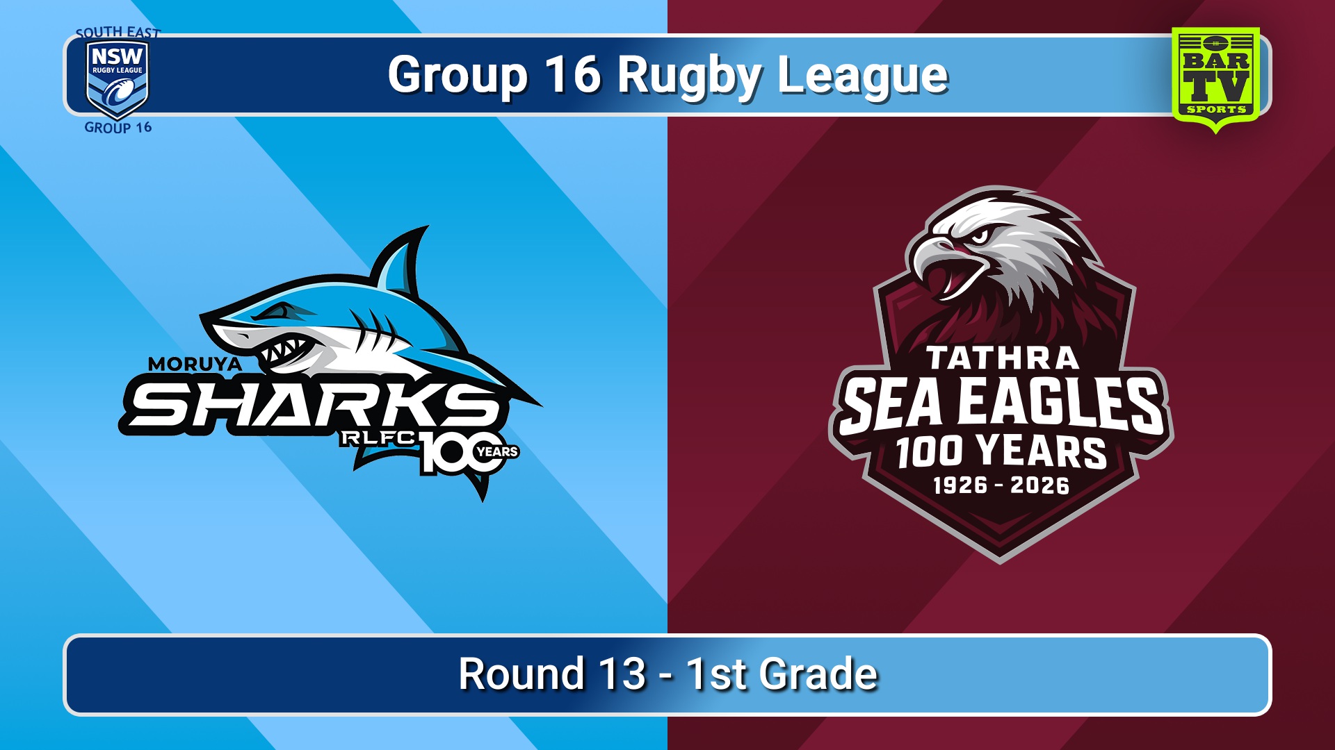 260802-video-Group 16 Rugby League  Round 13 - 1st Grade - Moruya Sharks v Tathra Sea Eagles Slate Image