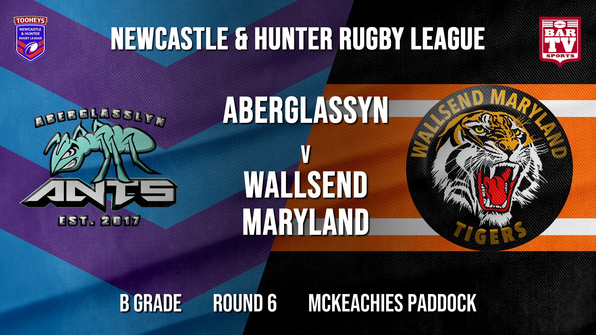 NHRL Round 6 - B Grade - Aberglassyn Ants v Wallsend Maryalnd Tigers Slate Image