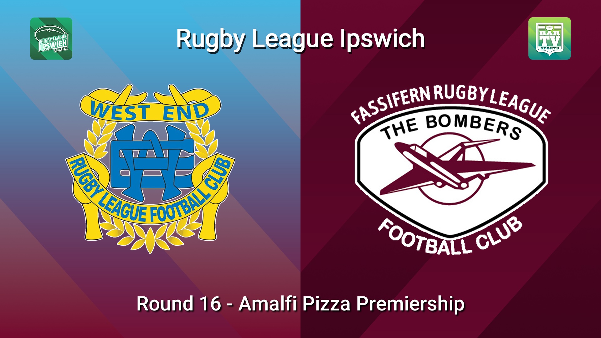 260802-video-Rugby League Ipswich Round 16 - Amalfi Pizza Premiership - West End v Fassifern Bombers Slate Image