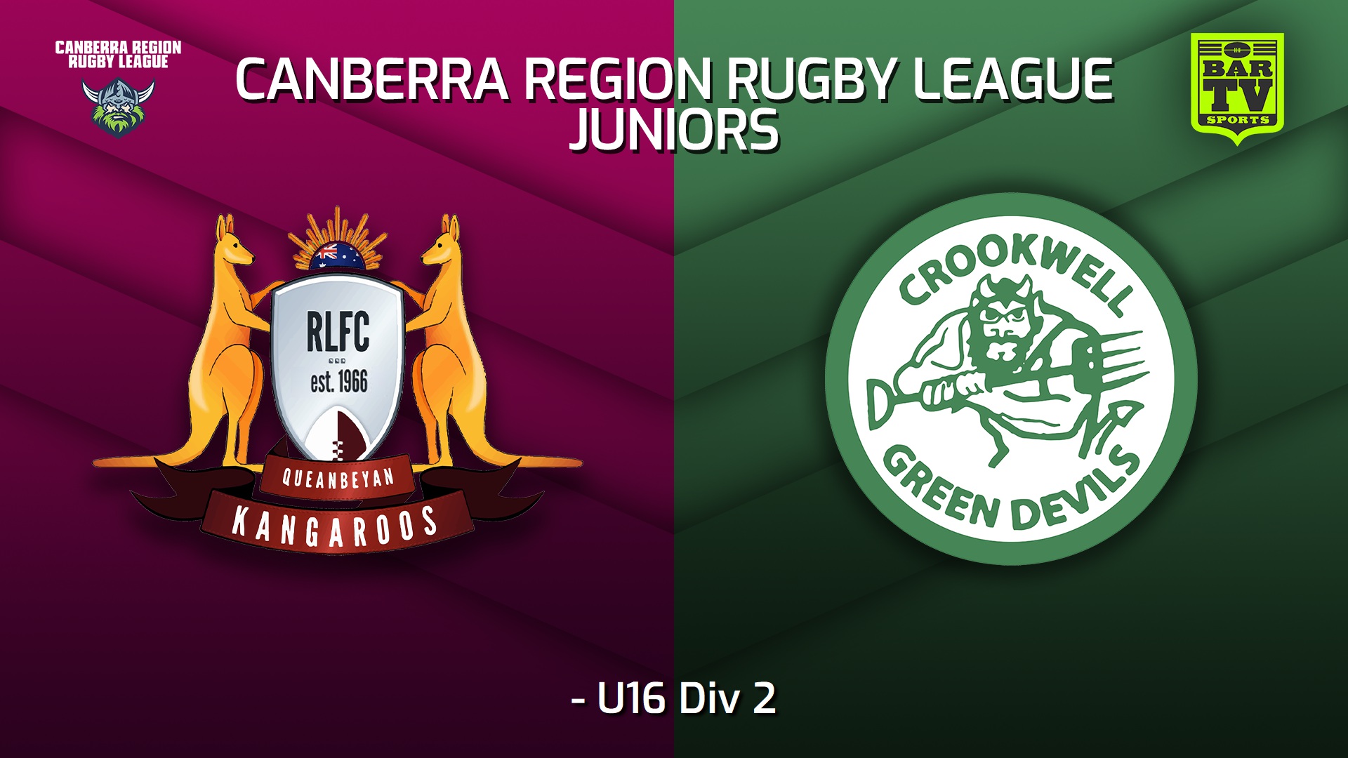 250718-video-Canberra Region Rugby League Juniors U16 Div 2 - Queanbeyan Kangaroos Juniors v Crookwell Green Devils Juniors Slate Image