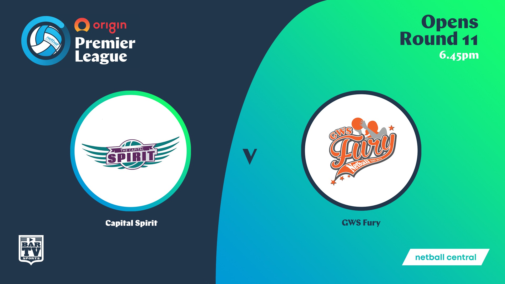 NSW Prem League Round 11 - Opens - Capital Spirit v GWS Fury Slate Image