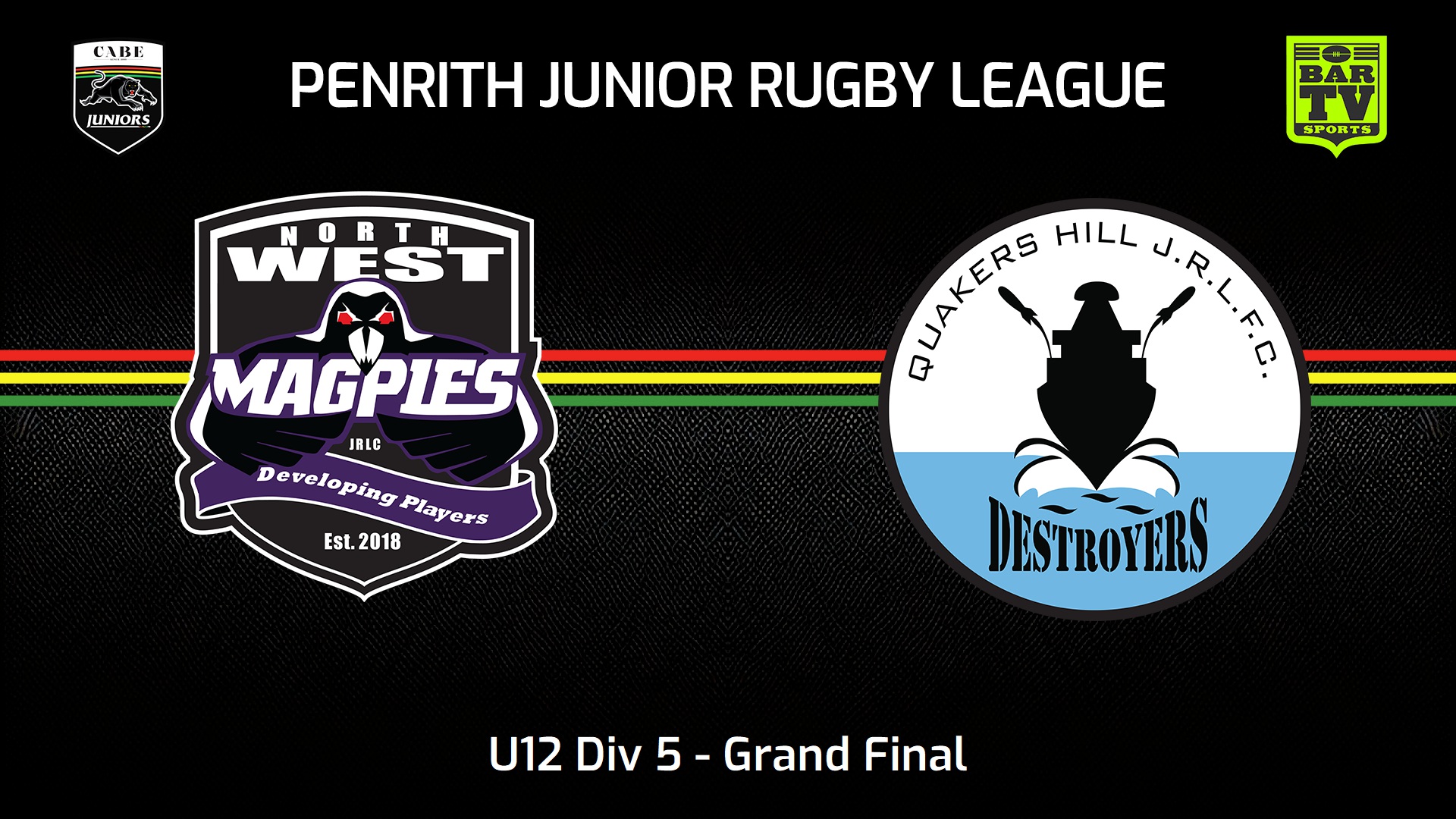 230819-Penrith & District Junior Rugby League Grand Final - U12 Div 5 - North West Magpies v Quakers Hill Destroyers Slate Image