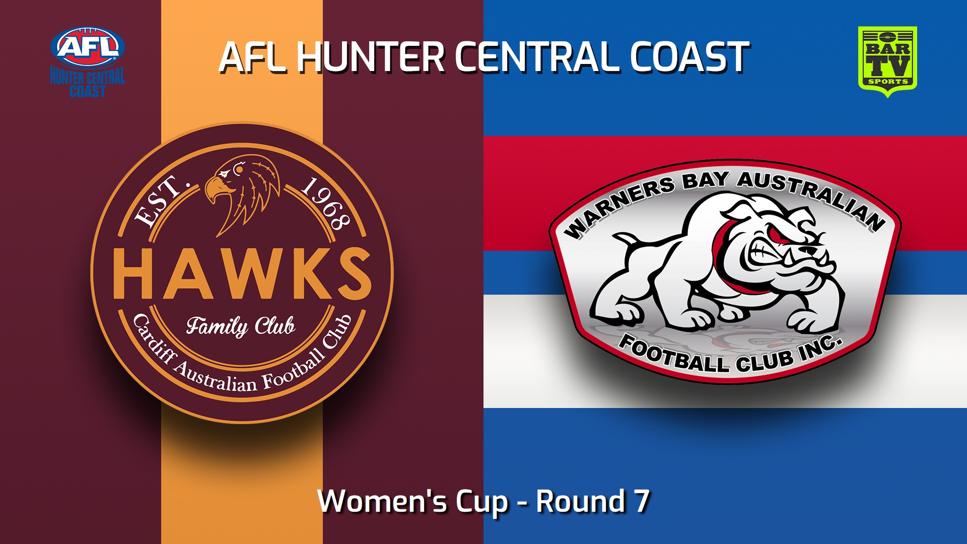 250425-video-AFL Hunter Central Coast Round 7 - Women's Cup - Cardiff Hawks v Warners Bay Bulldogs Slate Image