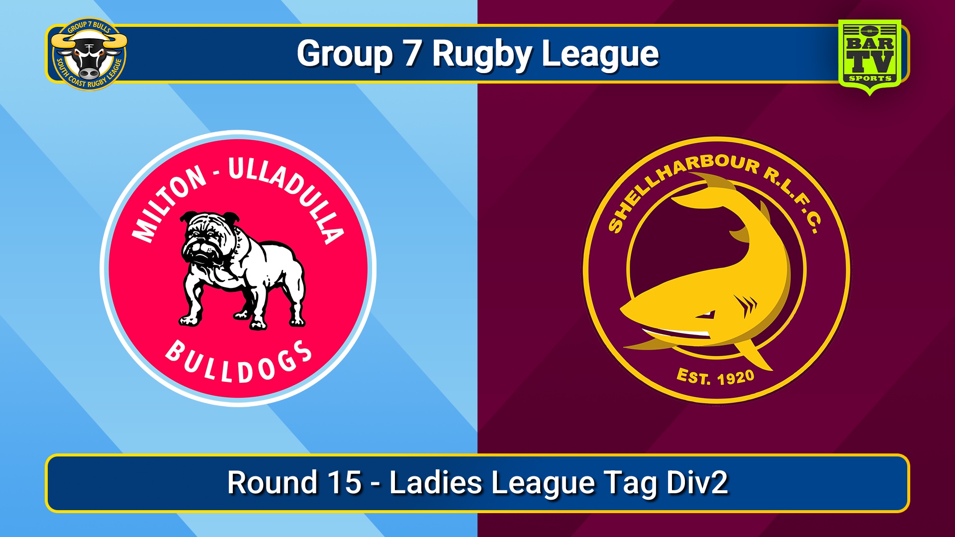 250810-video-South Coast Round 15 - Ladies League Tag Div2 - Milton-Ulladulla Bulldogs v Shellharbour Sharks Slate Image