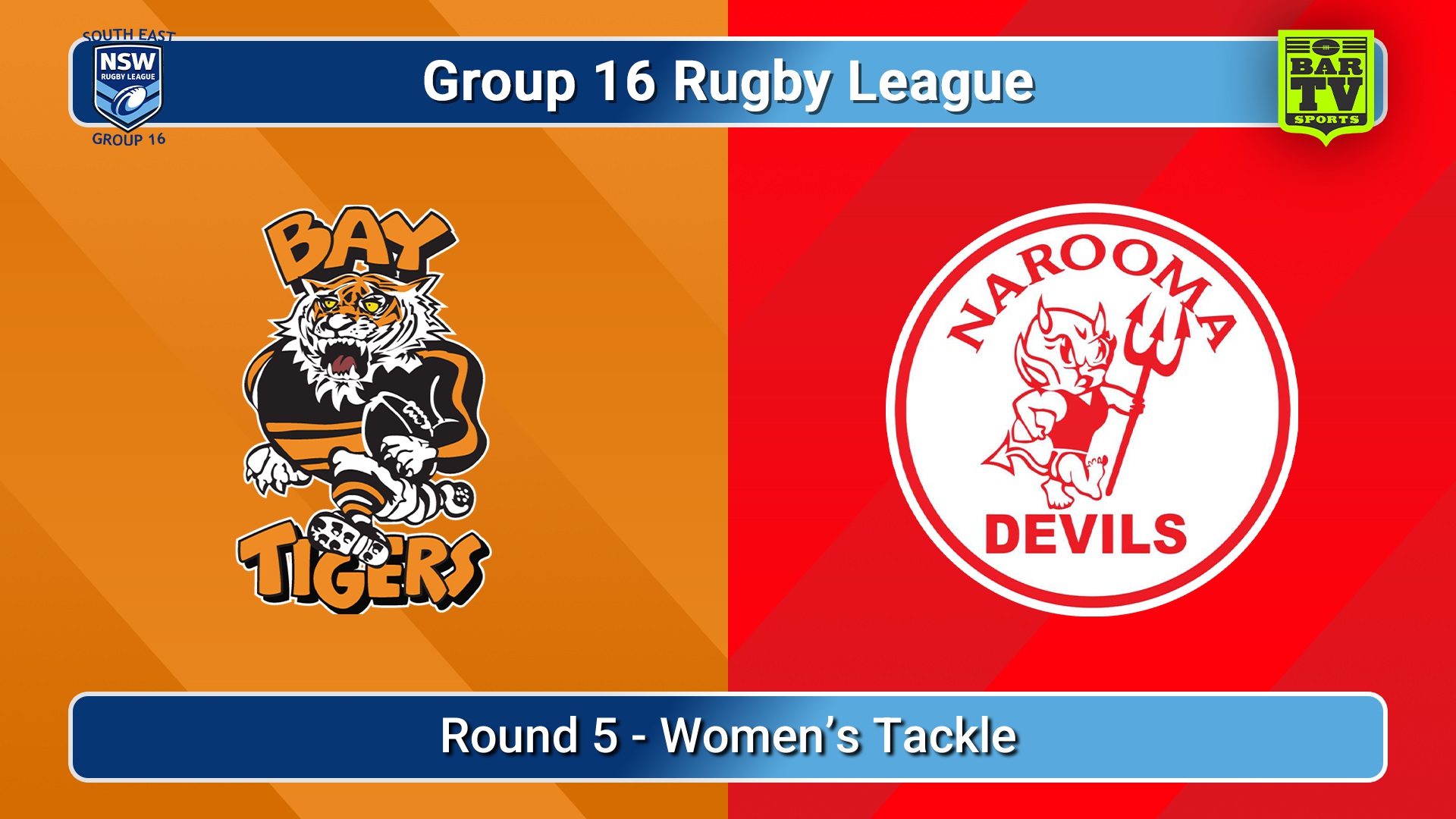 260523-video-Group 16 Rugby League  Round 5 - Women’s Tackle - Bateman's Bay Tigers v Narooma Devils Slate Image
