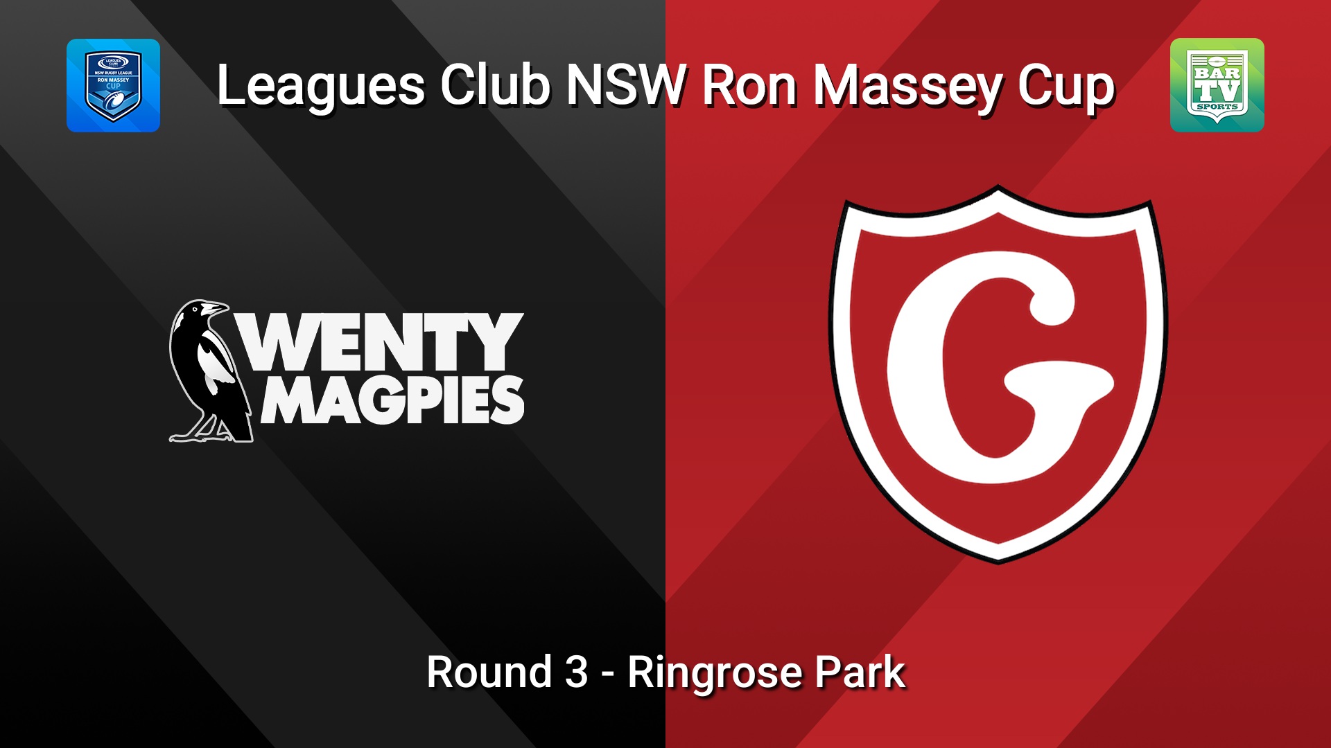260412-video-Ron Massey Cup Round 3 - Wentworthville Magpies  v Glebe Dirty Reds Slate Image
