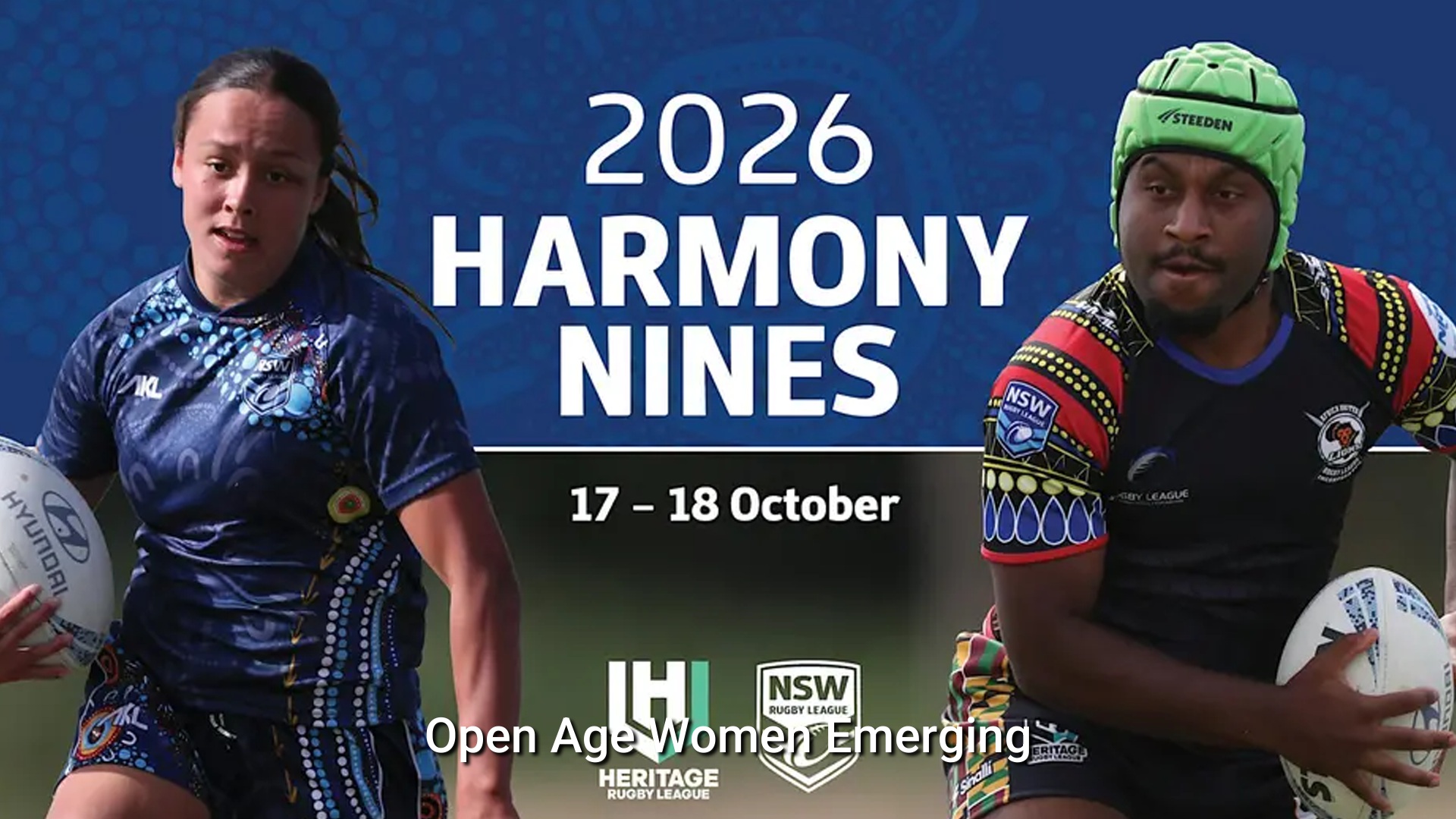 261018-video-Harmony 9's Rugby League Open Age Women Emerging - Outback Rugby League v NSW Indigenous Rugby League Slate Image