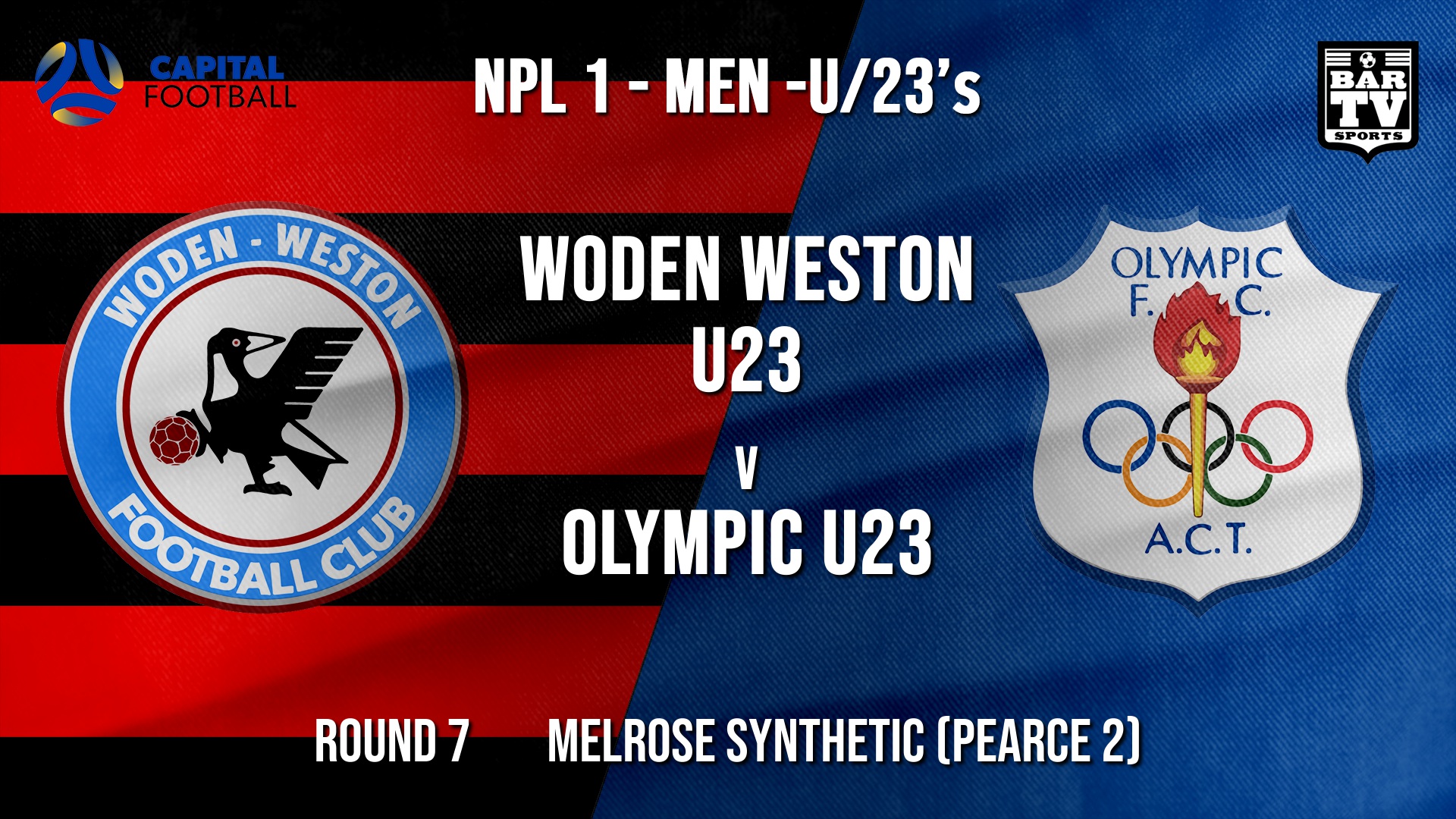 NPL1 Men - U23 - Capital Football  Round 7 - Woden Weston U23 v Canberra Olympic U23 Slate Image