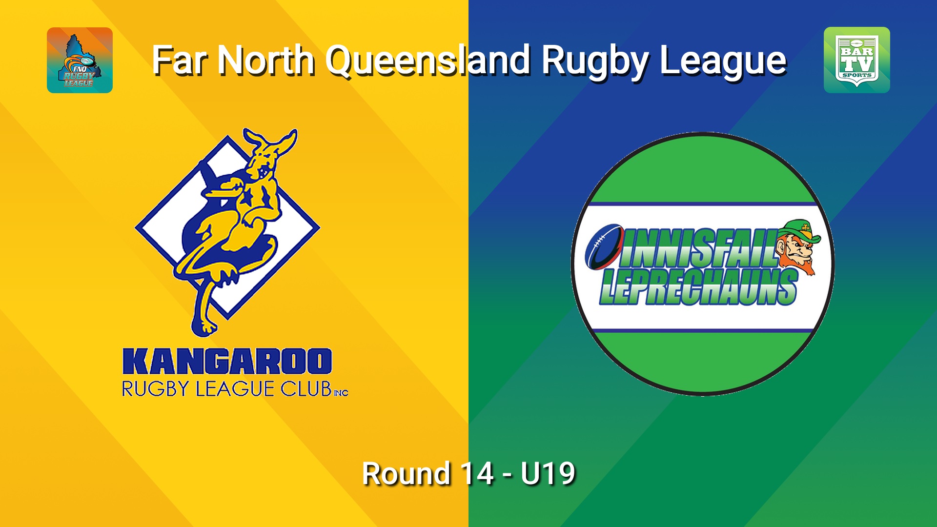 260705-video-FNQ Rugby League Round 14 - O'Neills U19s - Cairns Kangaroos v Innisfail Leprechauns  Minigame Slate Image