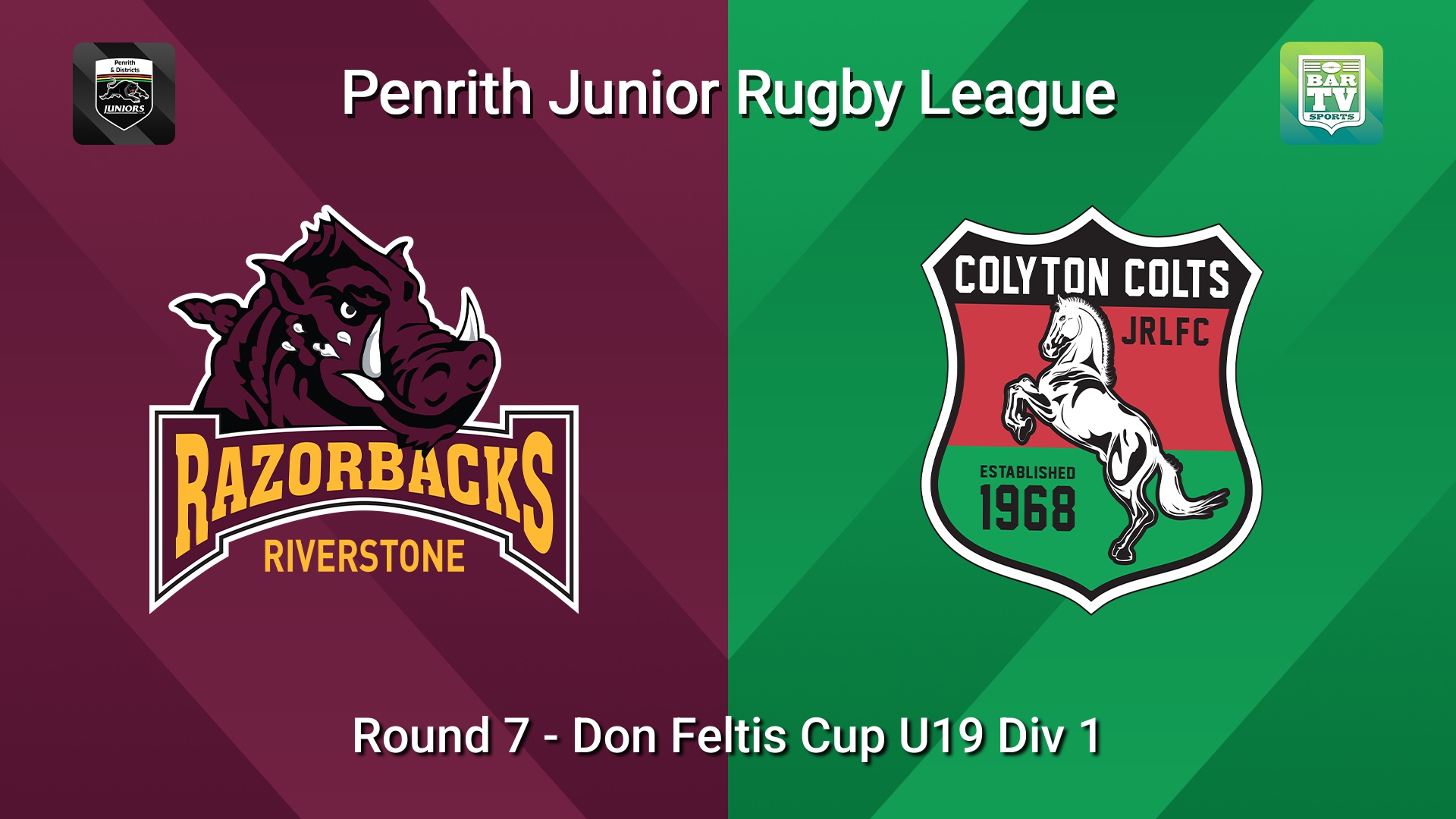 260531-video-Penrith & District Junior Rugby League Round 7 - Don Feltis Cup U19 Div 1 - Riverstone v Colyton Minigame Slate Image