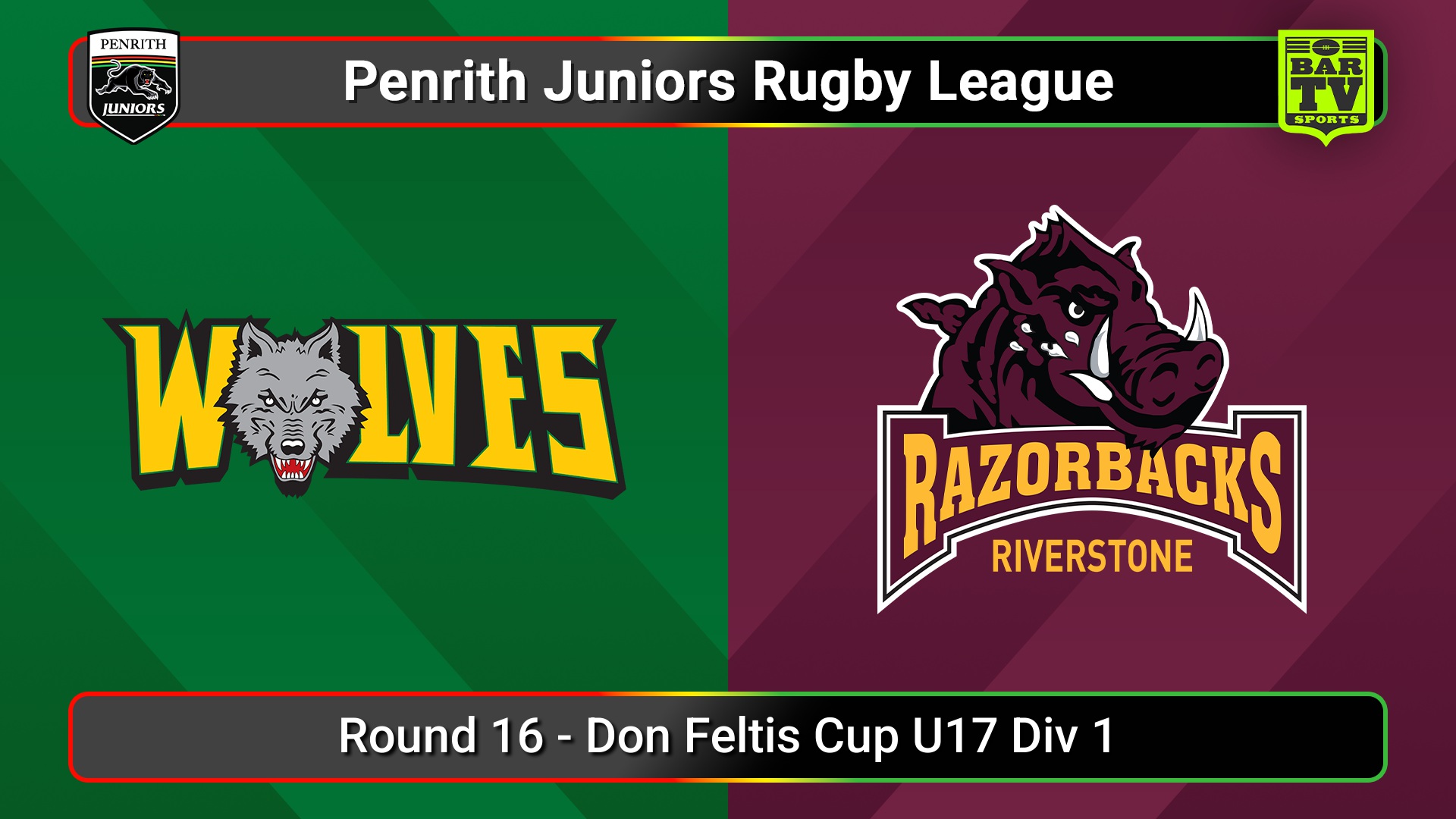 250809-video-Penrith & District Junior Rugby League Round 16 - Don Feltis Cup U17 Div 1 - Windsor Wolves v Riverstone Slate Image