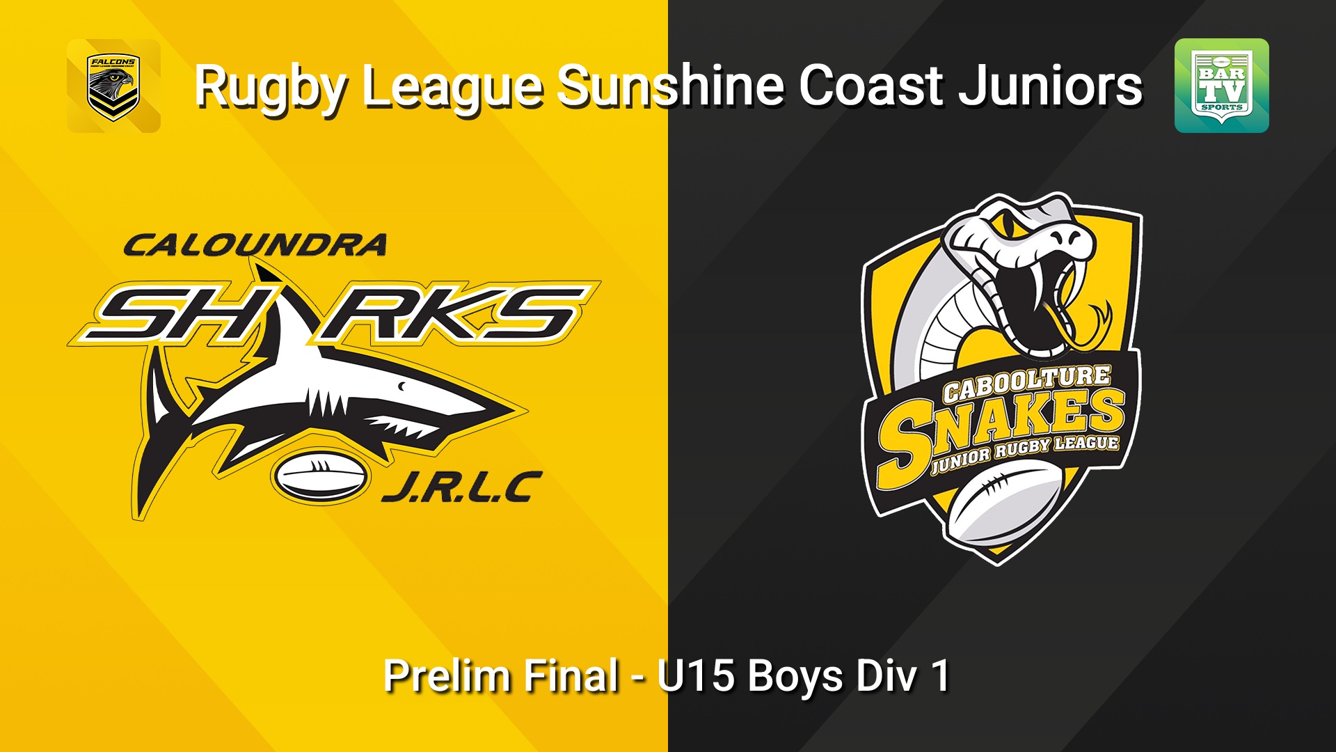 260828-video-Sunshine Coast Junior Rugby League Prelim Final - U15 Boys Div 1 - Caloundra Sharks JRL v Caboolture Snakes JRL Slate Image