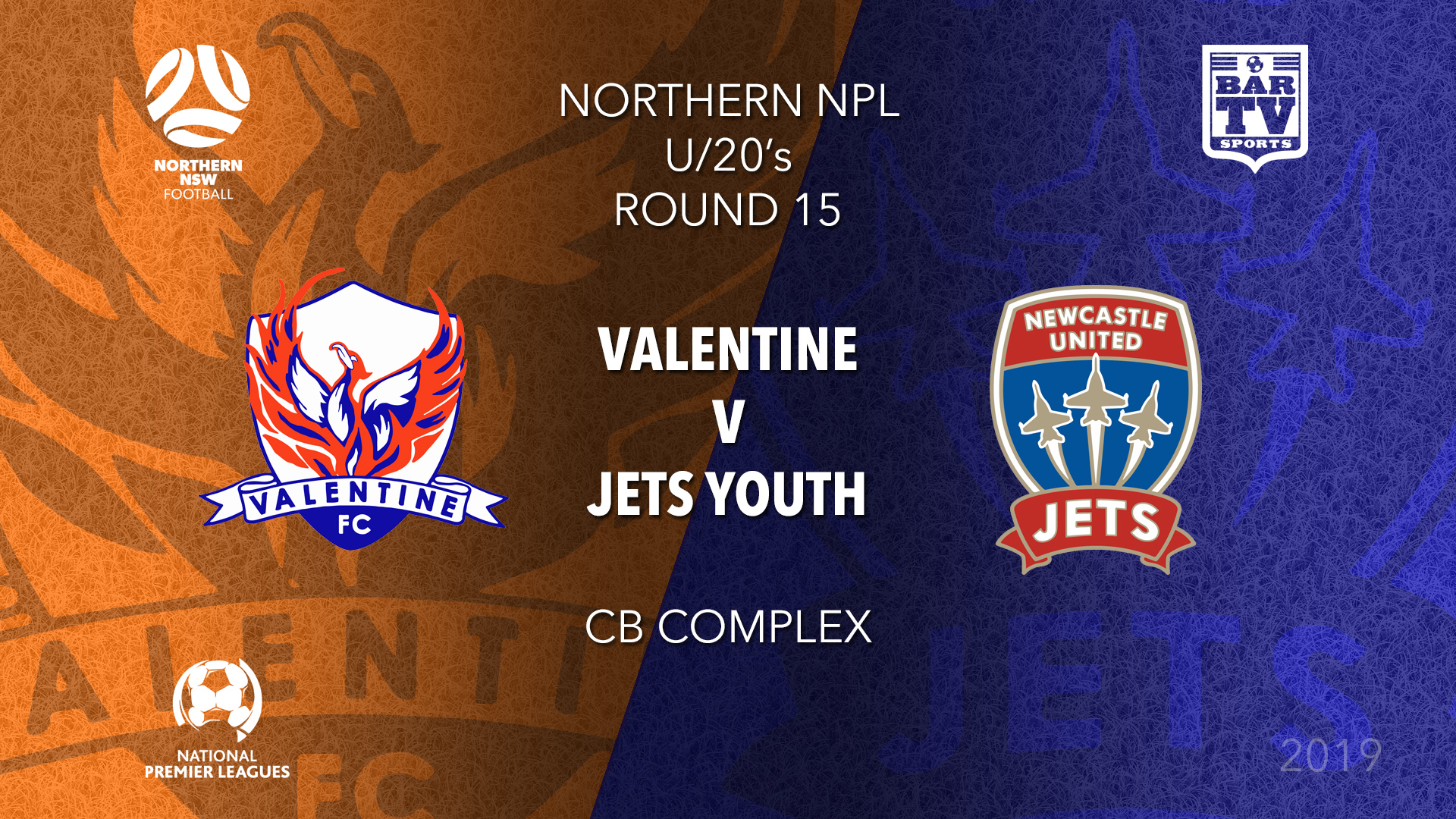 NPL Youth - Northern NSW Round 15 (Replay) - Valentine Phoenix FC U20 v Newcastle Jets FC U20 Slate Image