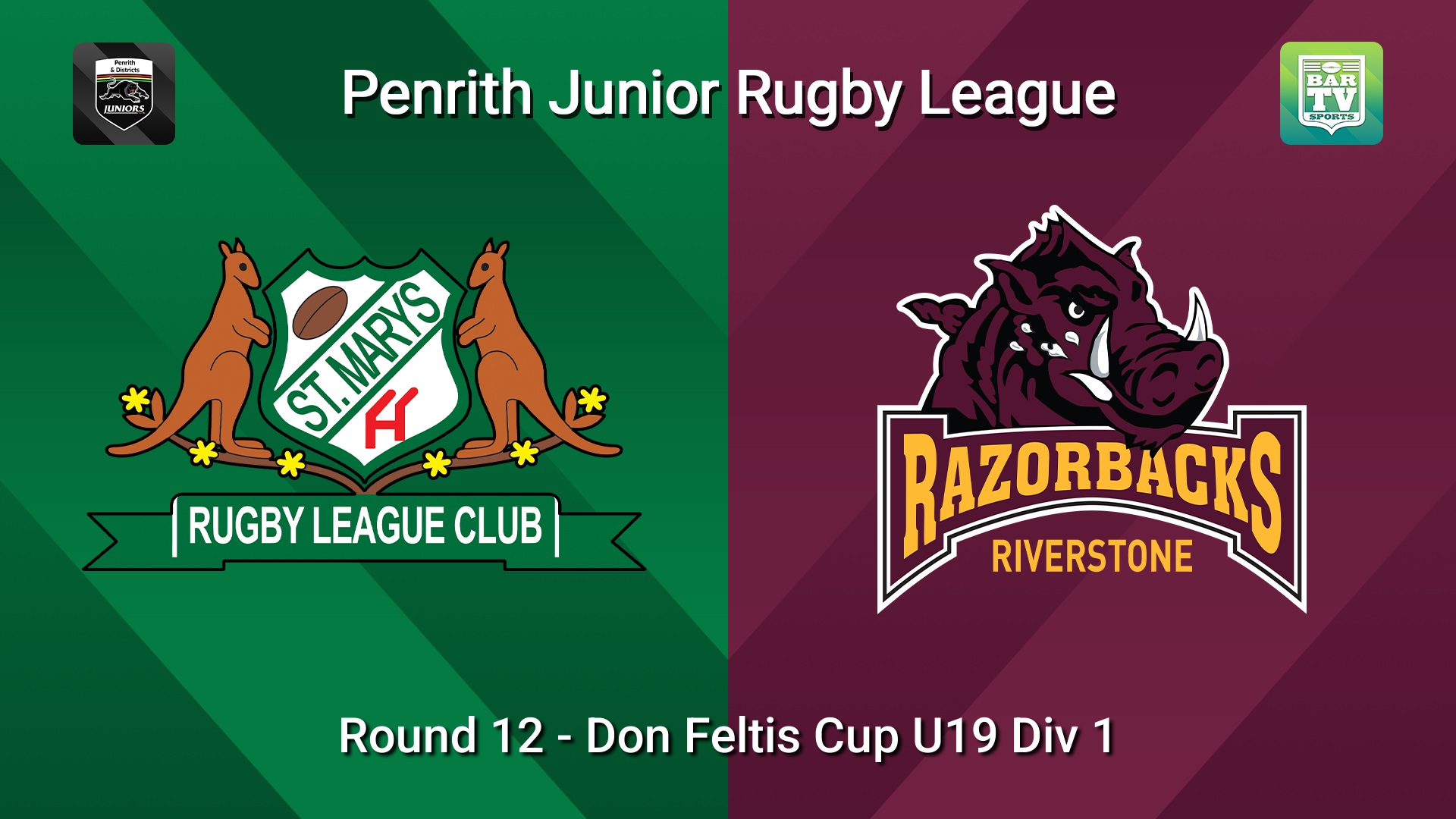 260719-video-Penrith & District Junior Rugby League Round 12 - Don Feltis Cup U19 Div 1 - St Marys v Riverstone Slate Image