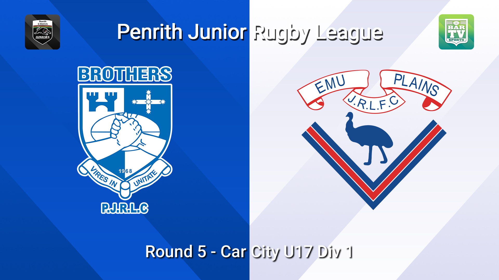 260523-video-Penrith & District Junior Rugby League Round 5 - Car City U17 Div 1 - Brothers v Emu Plains Slate Image