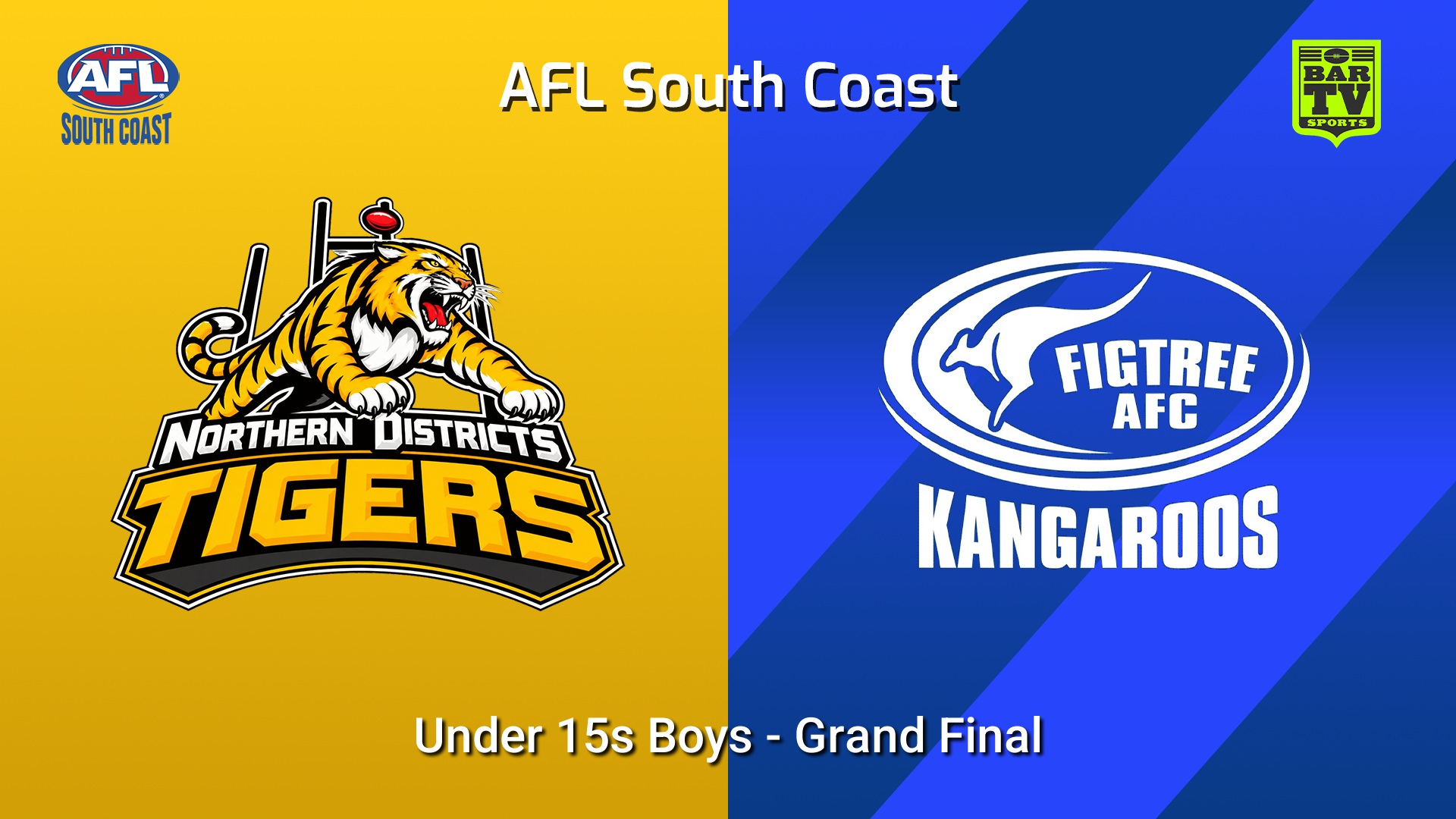 260830-video-AFL South Coast Juniors Grand Final - Under 15s Boys - Northern Districts Tigers  v Figtree Kangaroos Slate Image
